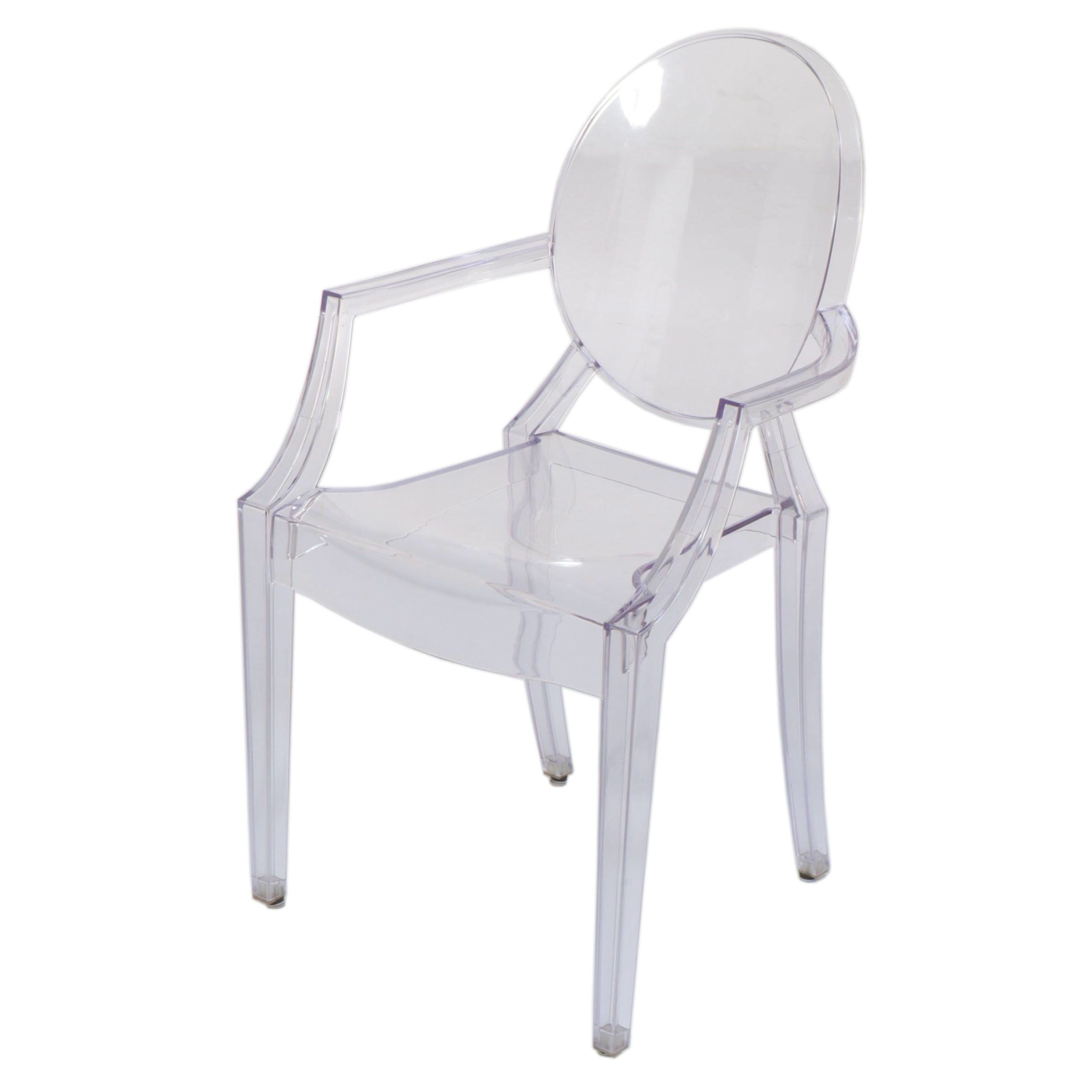 Modernist Style Polycarbonate "Ghost" Chair, Manner of Philippe Starck