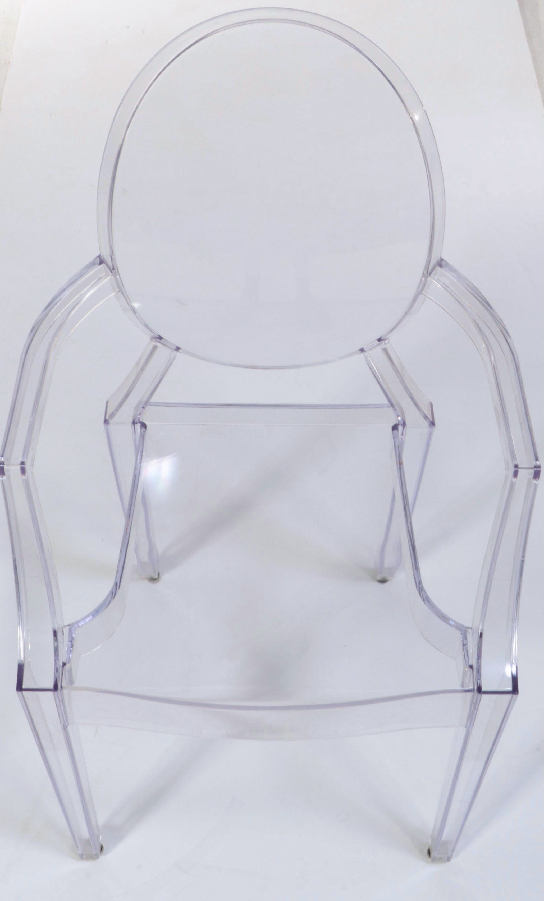 Modernist Style Polycarbonate "Ghost" Chair, Manner of Philippe Starck