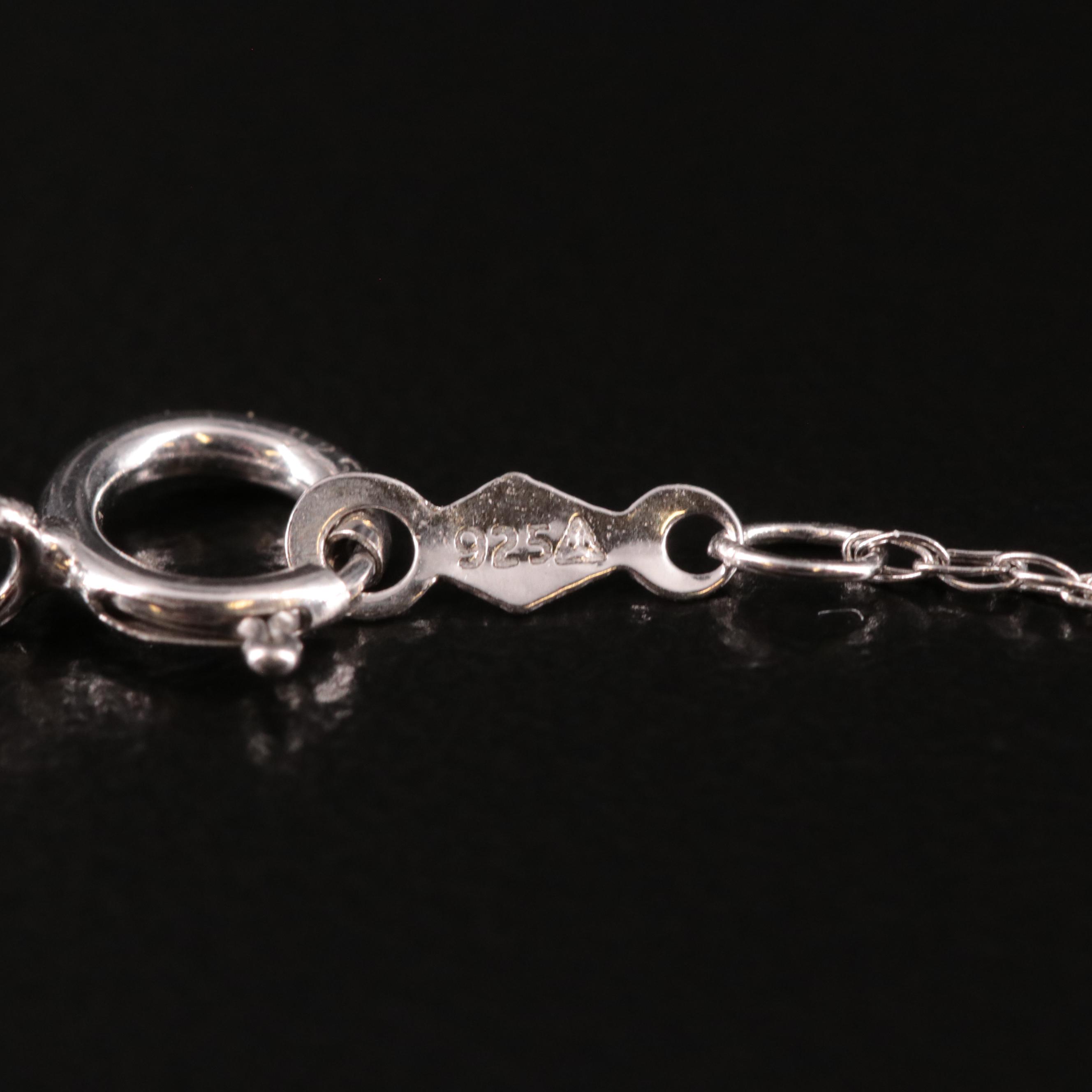 Sterling Diamond Pendant Necklace