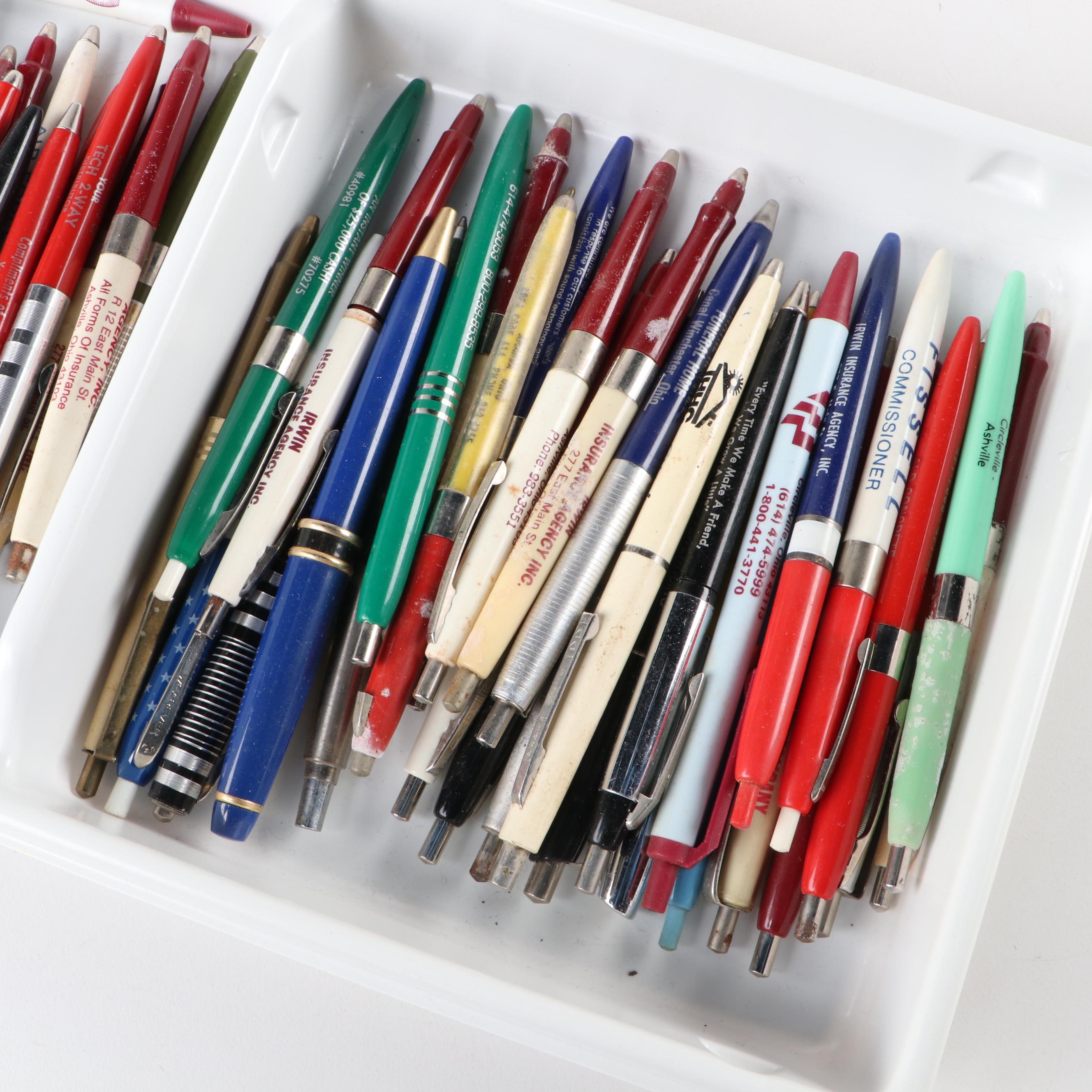 Vintage Advertising Pencil and Pen Assortment