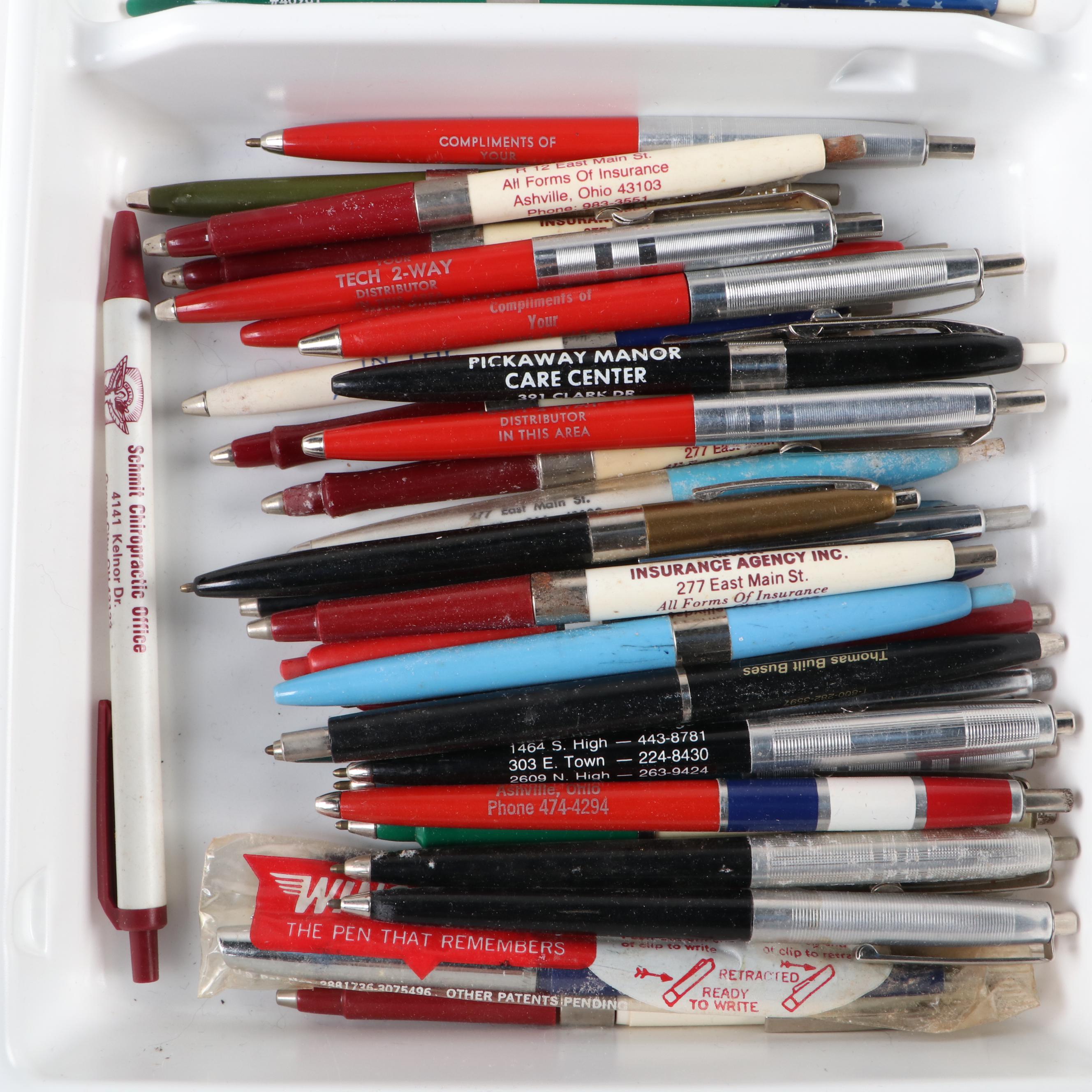 Vintage Advertising Pencil and Pen Assortment