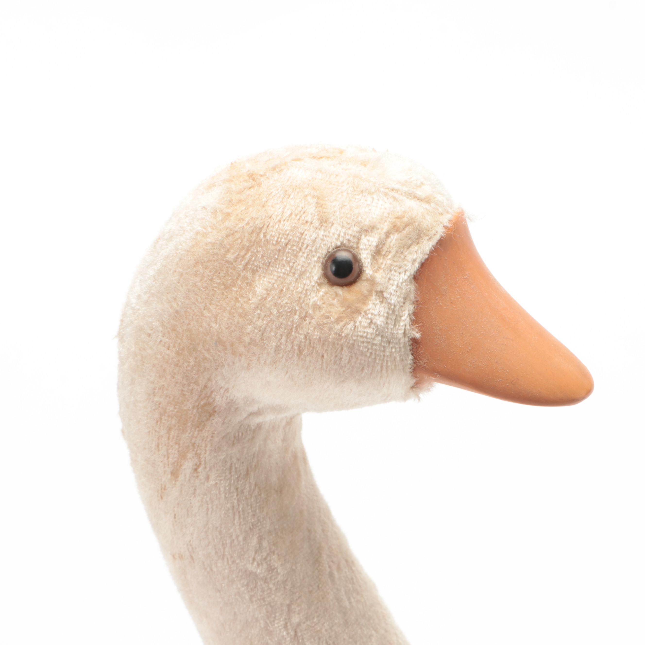 Velveteen Covered Resin Goose Figurines