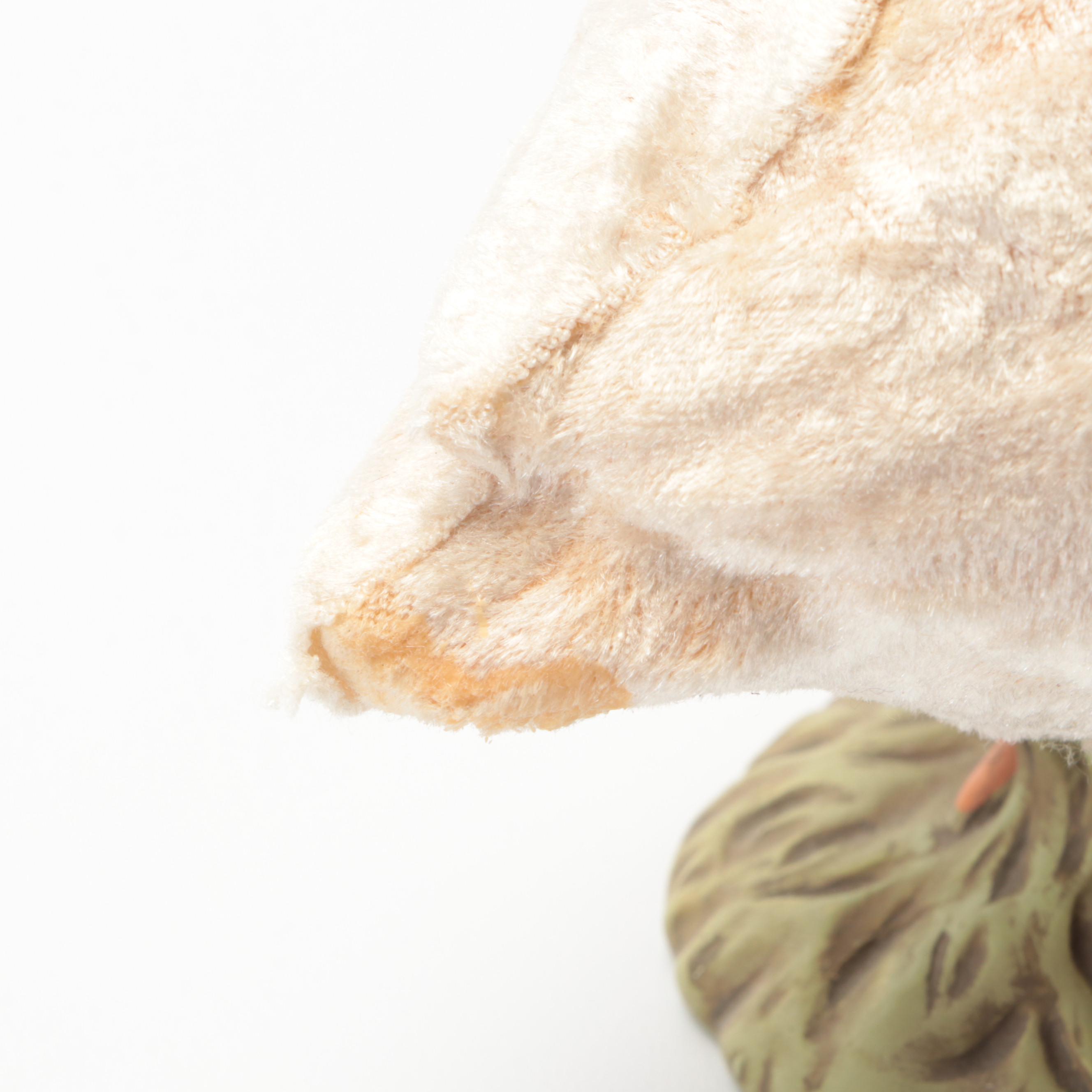 Velveteen Covered Resin Goose Figurines