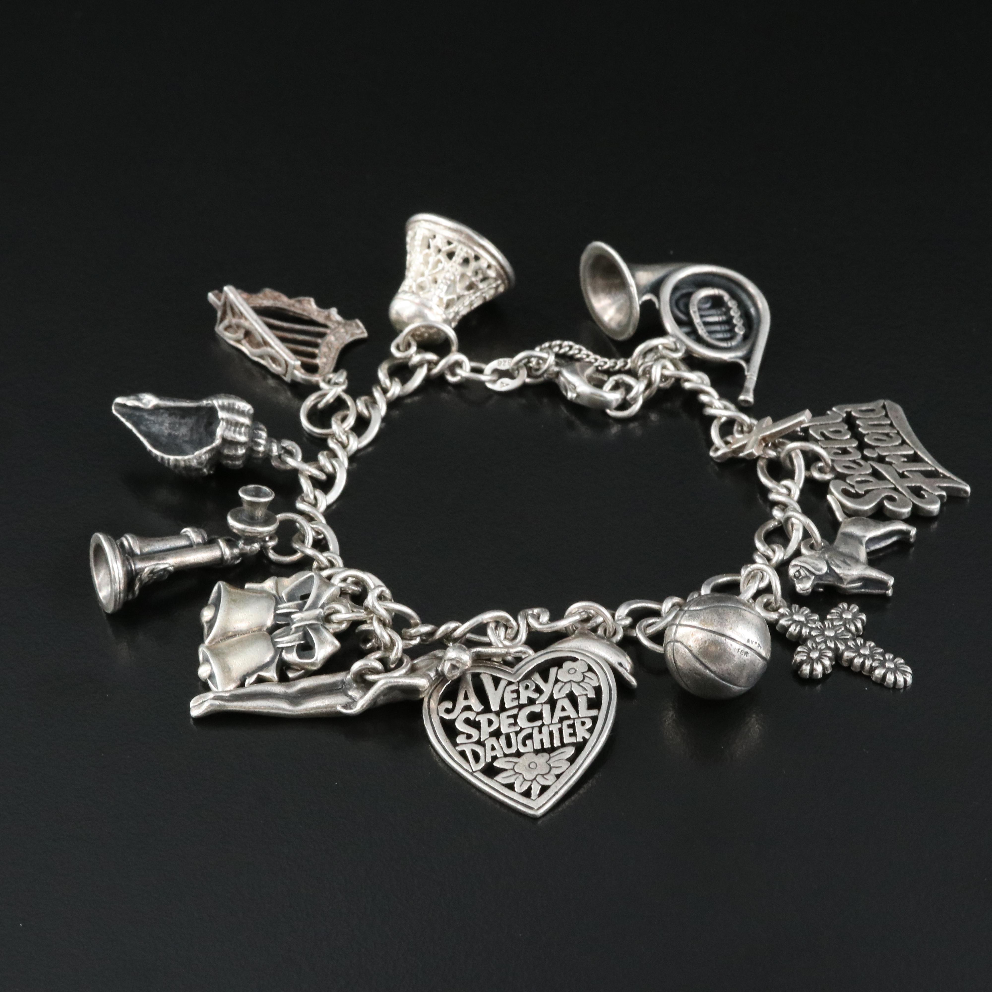 James Avery Featured in Sterling Charm Bracelet