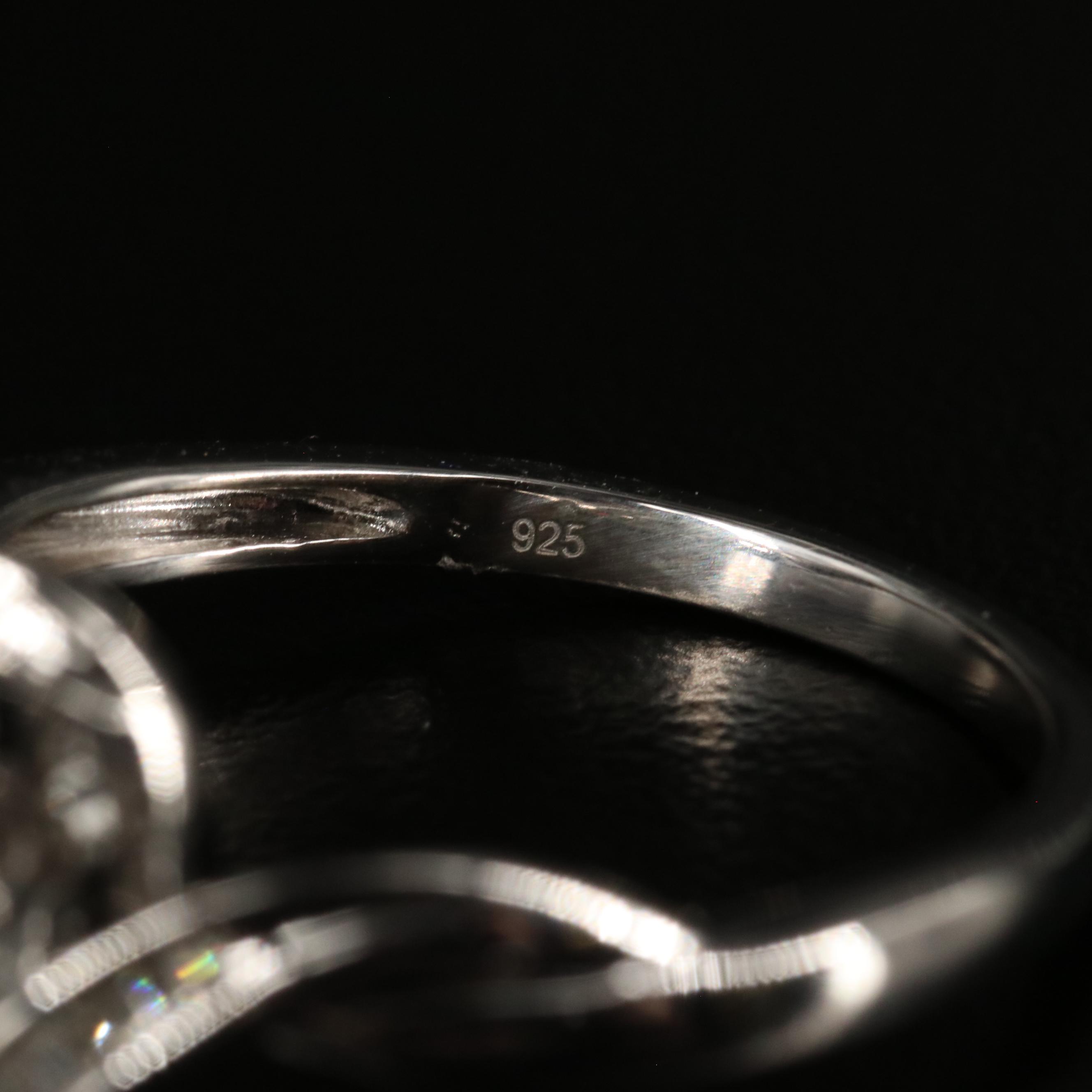 Sterling Diamond Bypass Ring