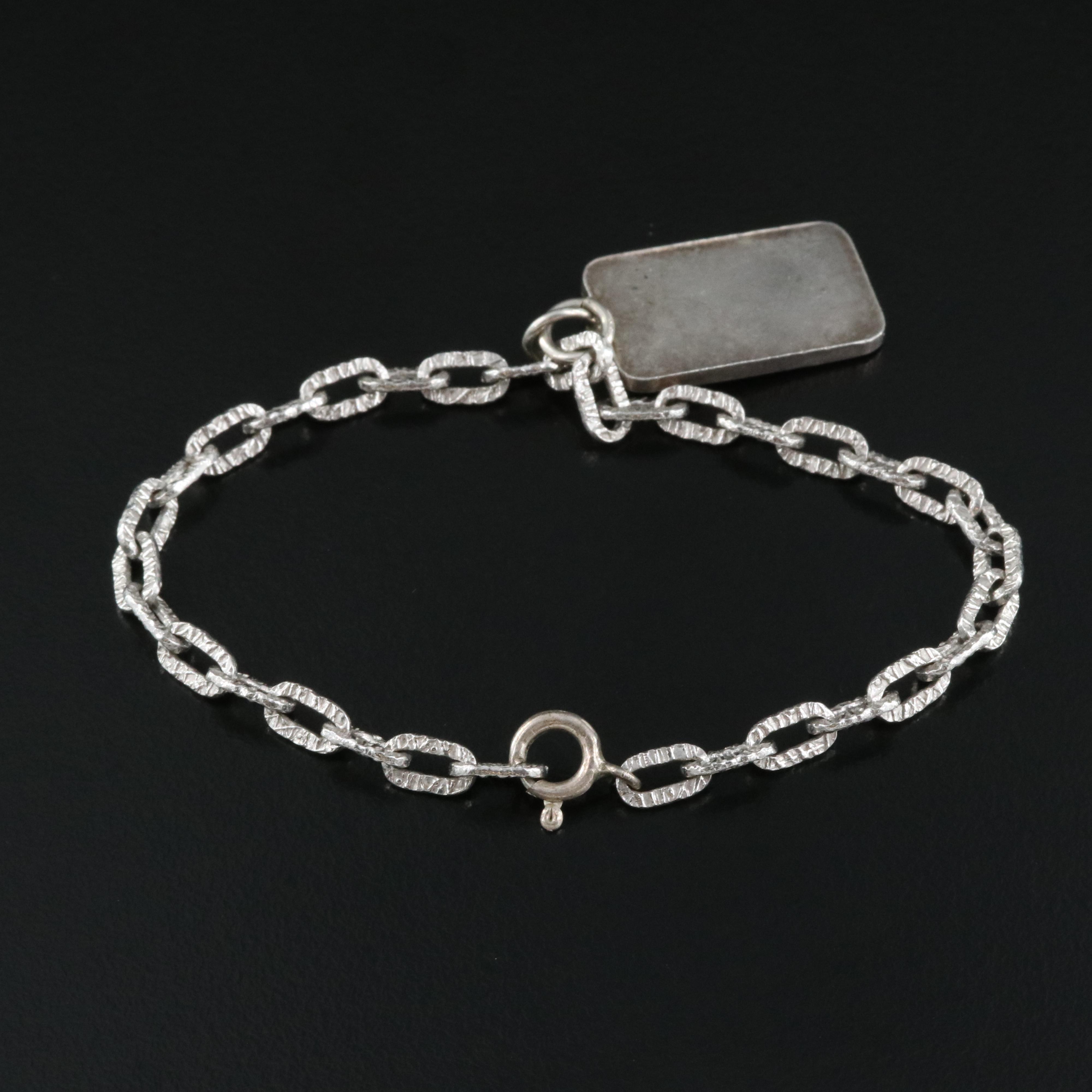 Sterling Bracelet with Fine Silver Credit Suisse Ingot