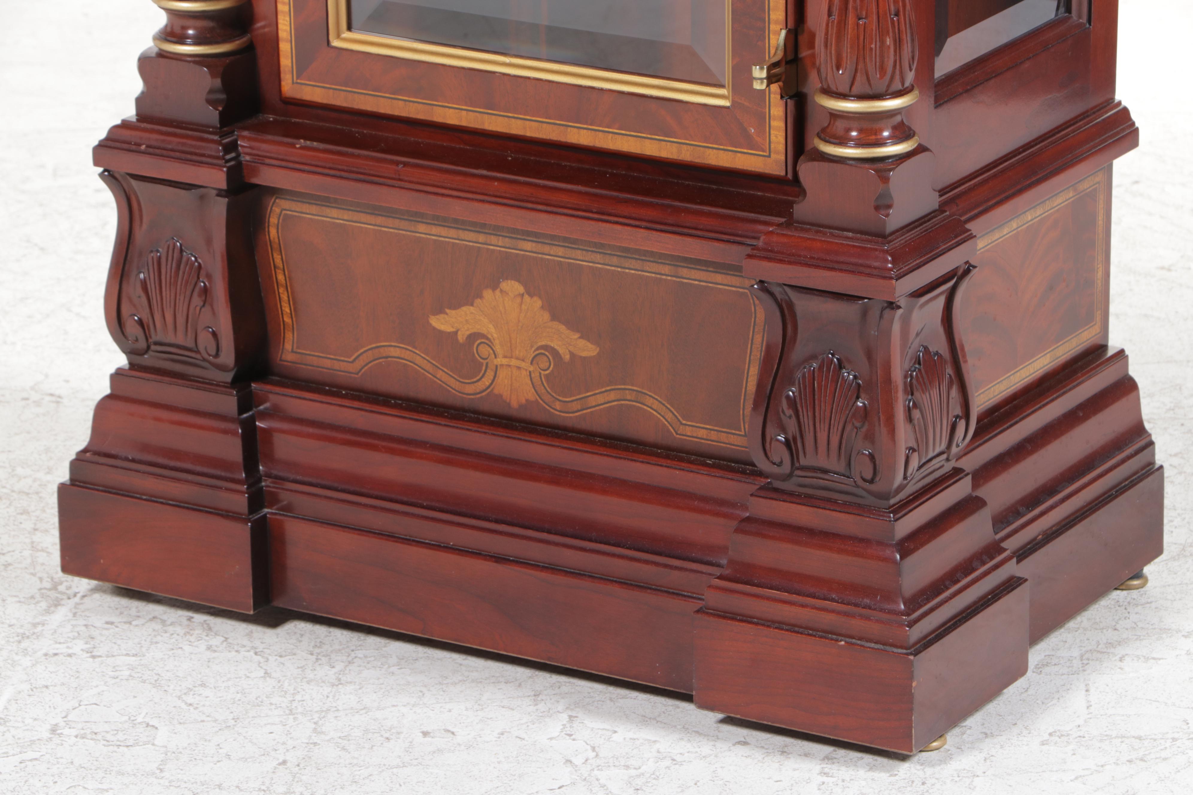 Charles R. Sligh "Model 233" Mahogany, Cherry, and Marquetry Grandfather Clock