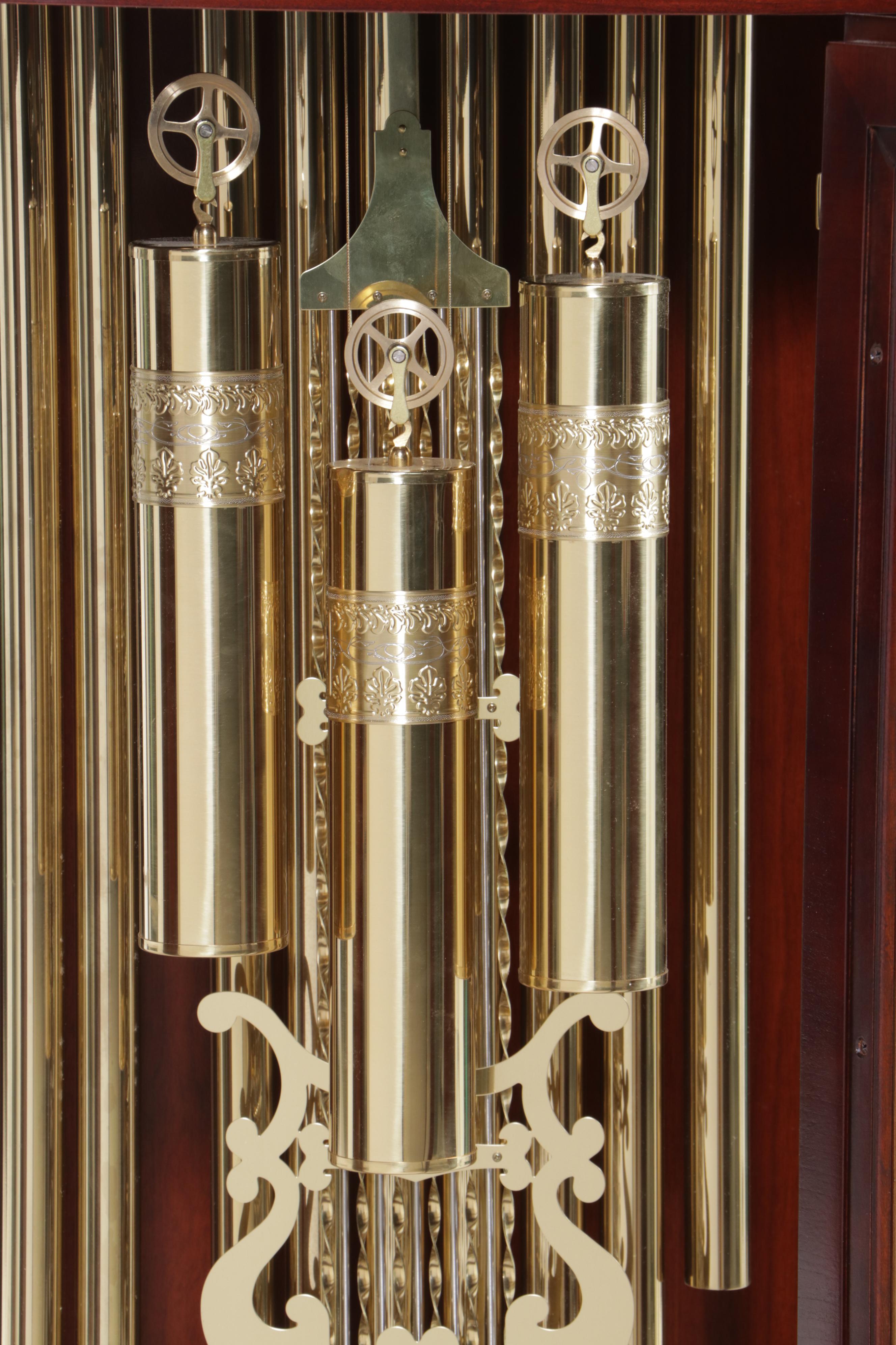 Charles R. Sligh "Model 233" Mahogany, Cherry, and Marquetry Grandfather Clock