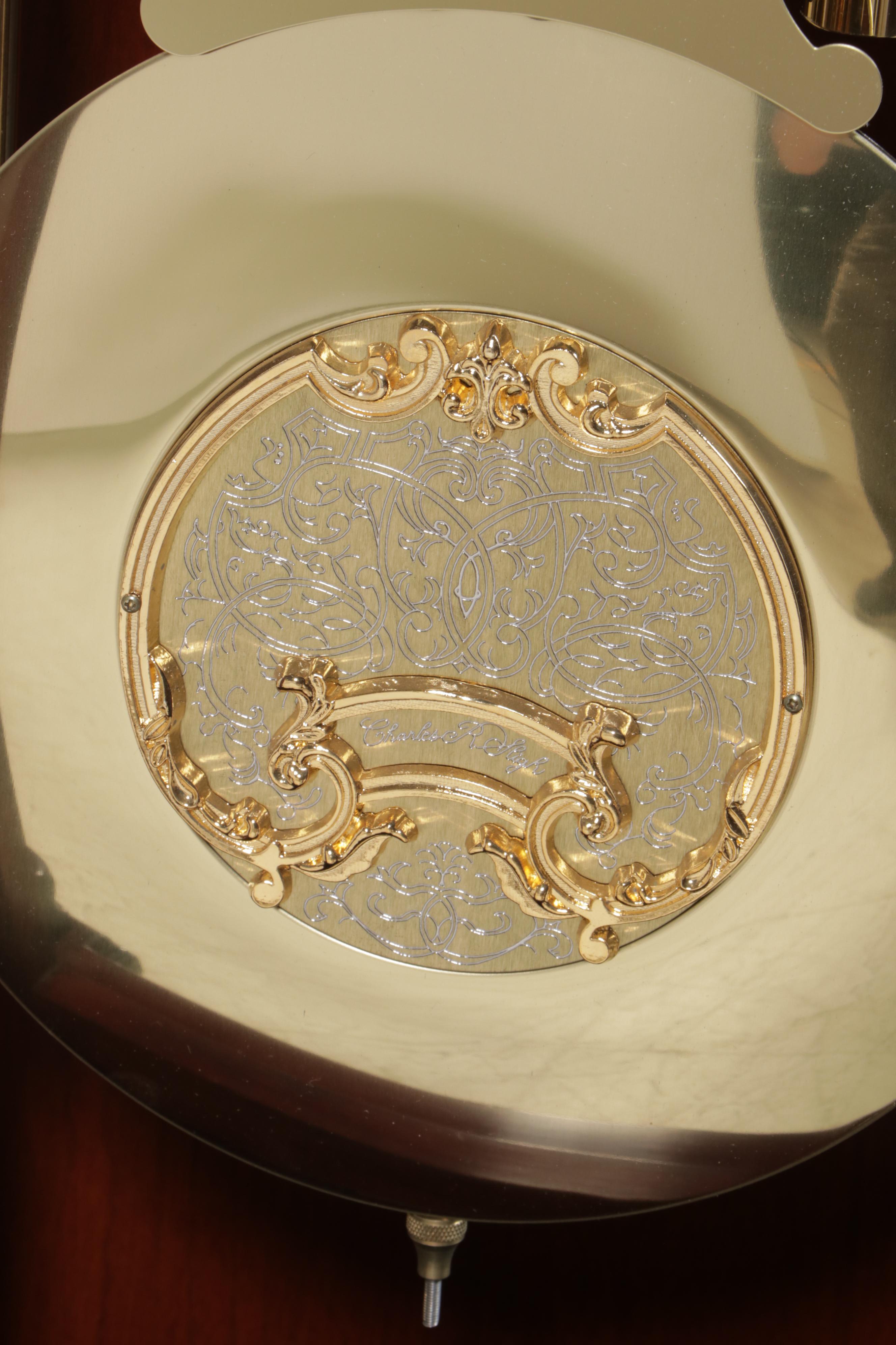 Charles R. Sligh "Model 233" Mahogany, Cherry, and Marquetry Grandfather Clock