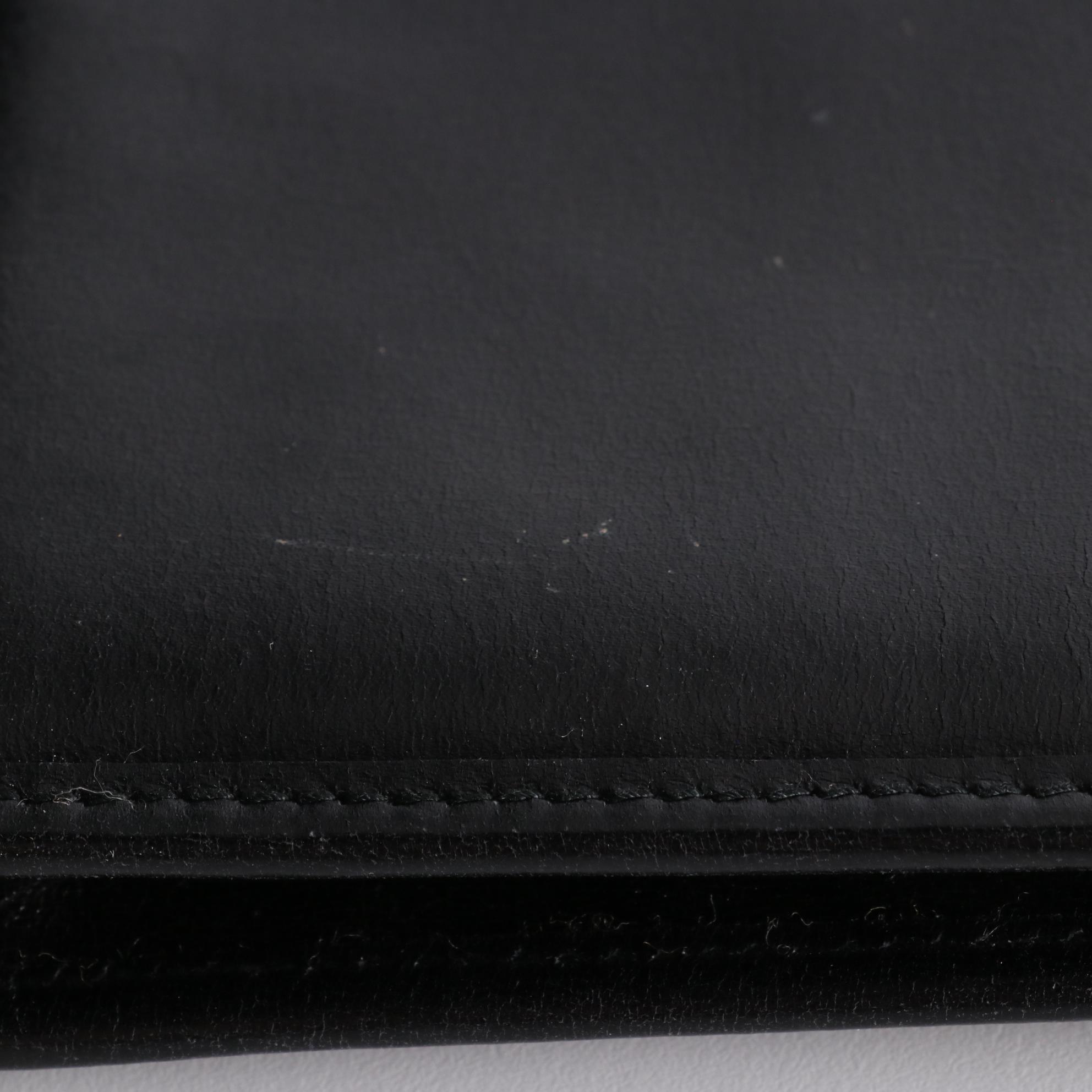 Celine Envelope Clutch in Smooth Black Leather