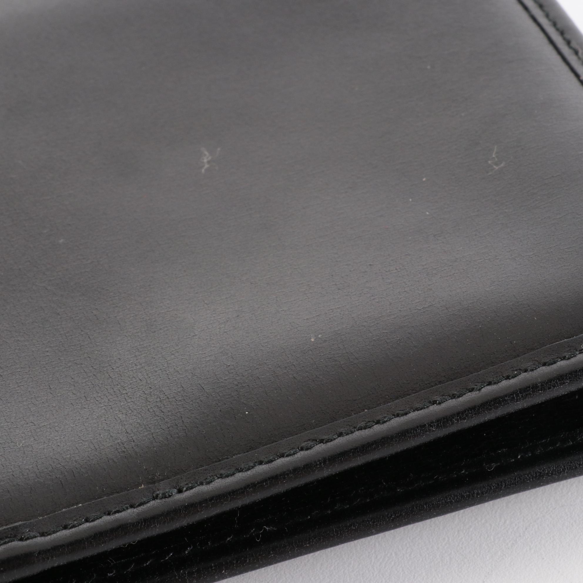 Celine Envelope Clutch in Smooth Black Leather