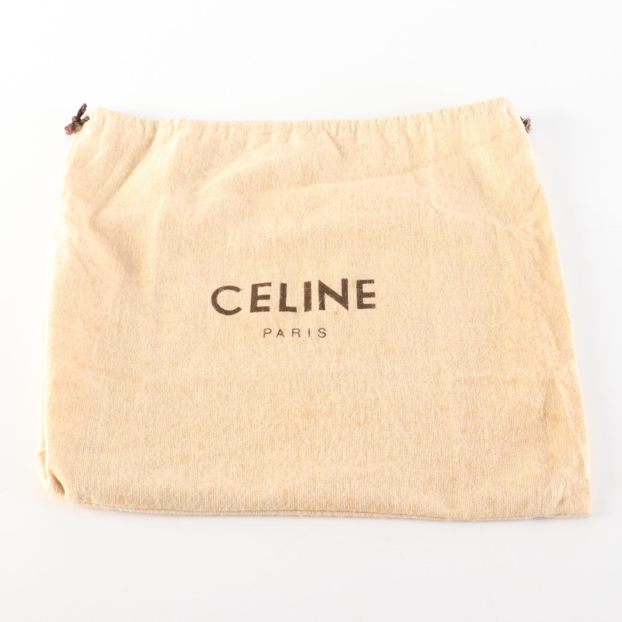 Celine Envelope Clutch in Smooth Black Leather