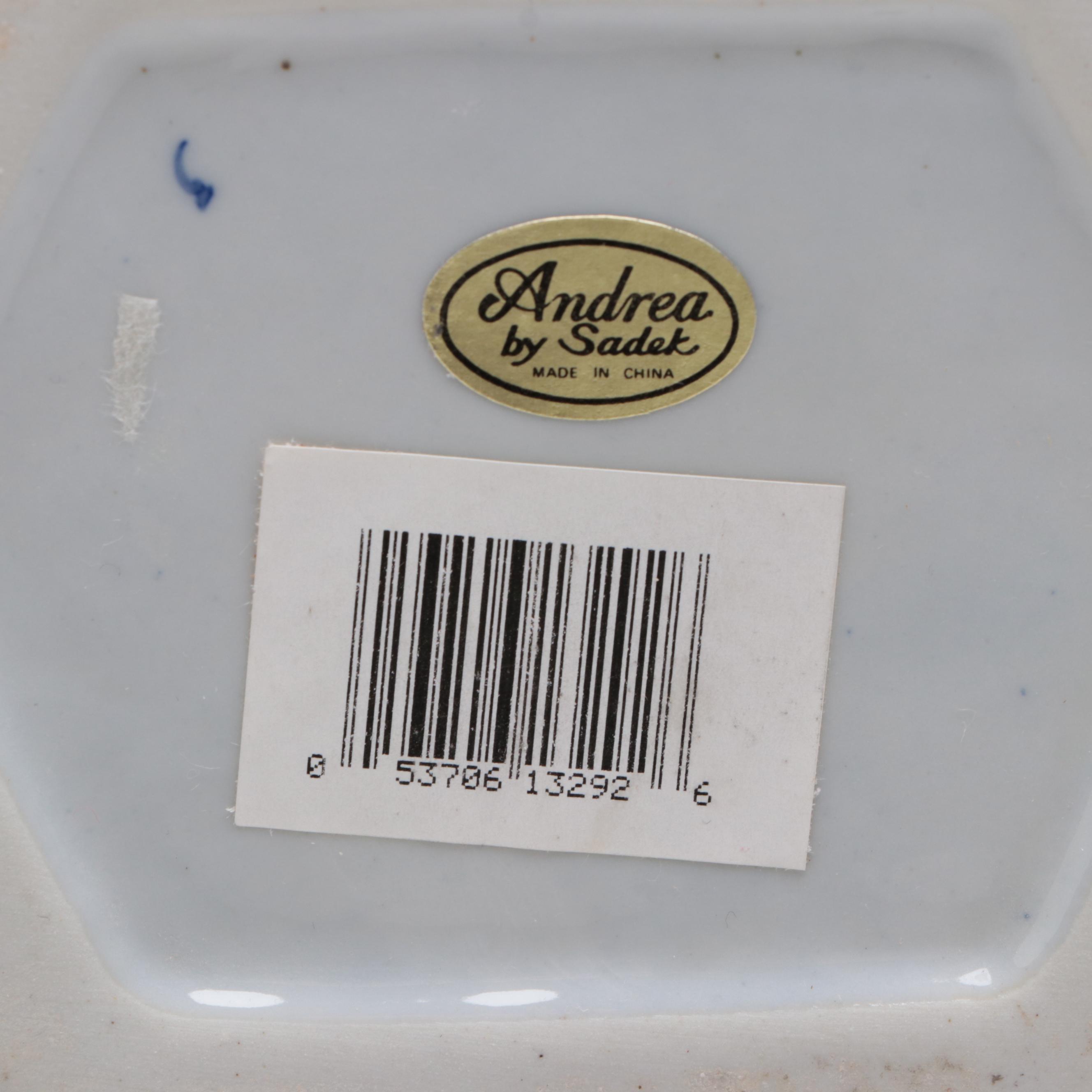 Andrea by Sadek Chinese Style Blue Floral Porcelain Vase