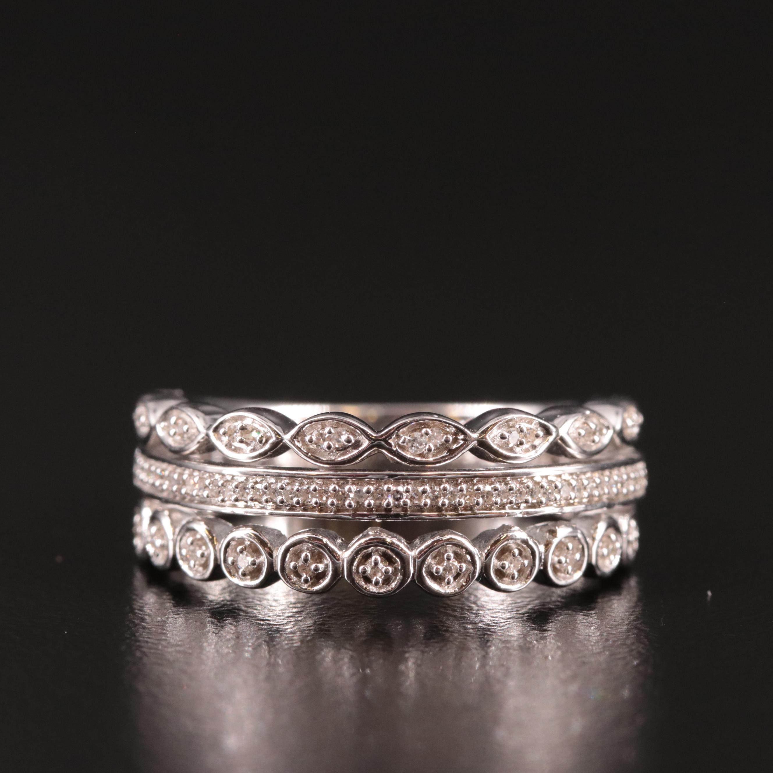 Sterling Diamond Ring