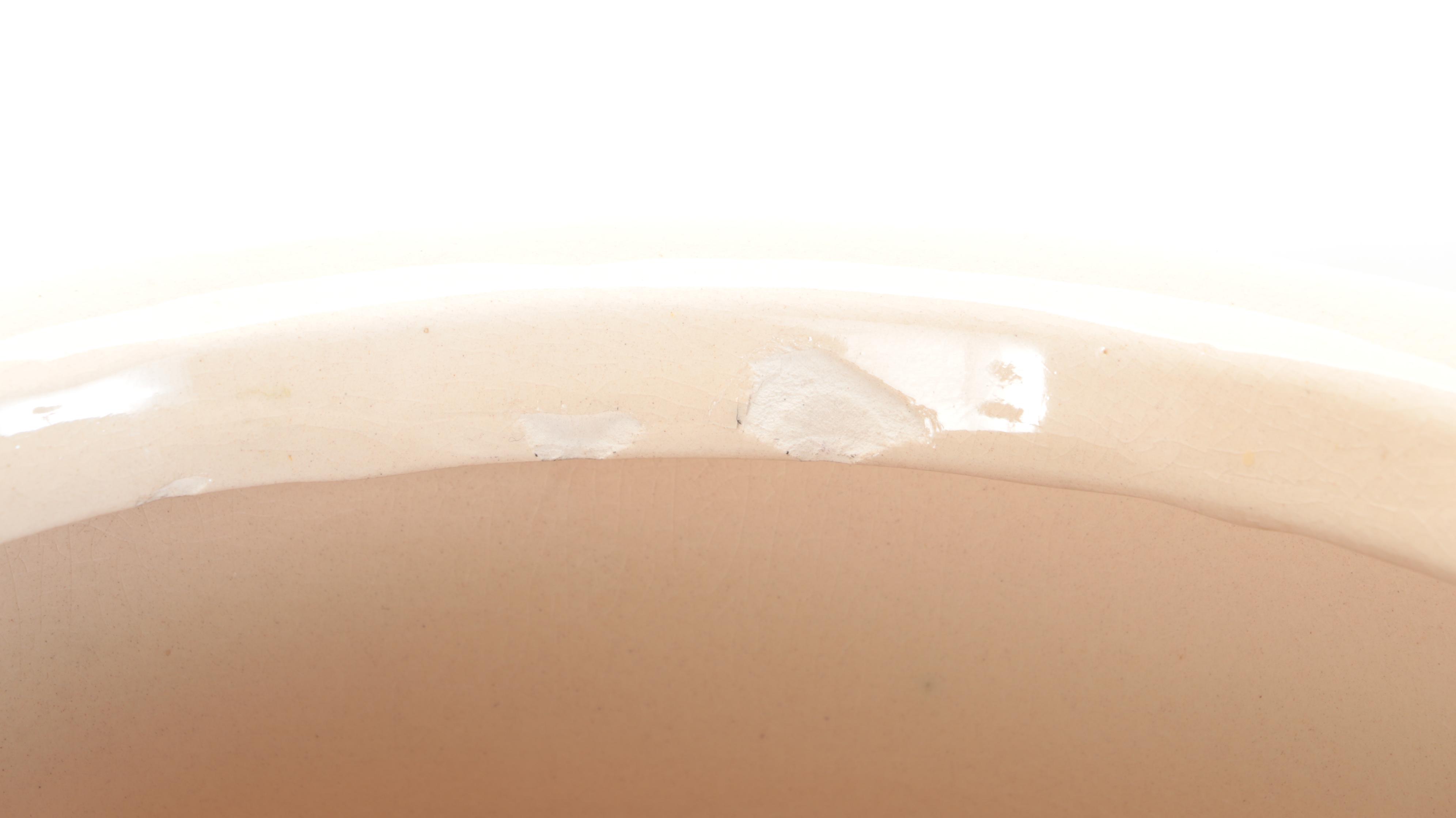 Majolica Style Fruit Motif Ceramic Umbrella Stand