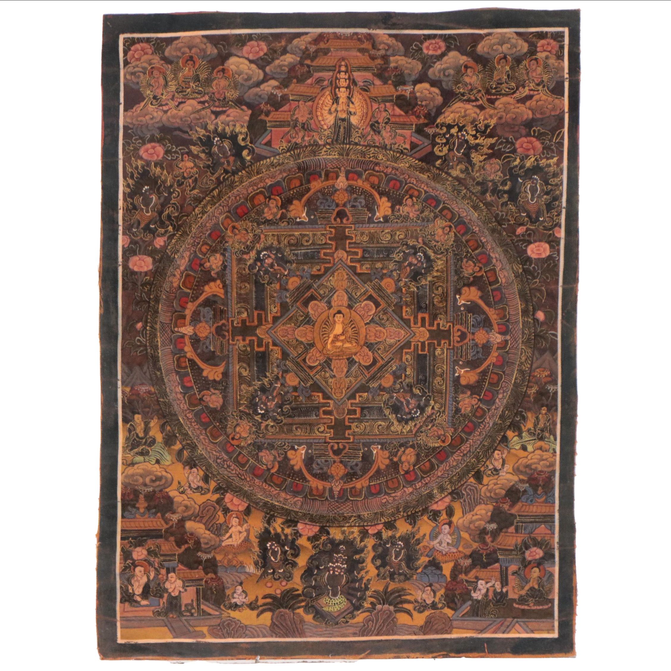 Buddhist Mandala Thangka Painting