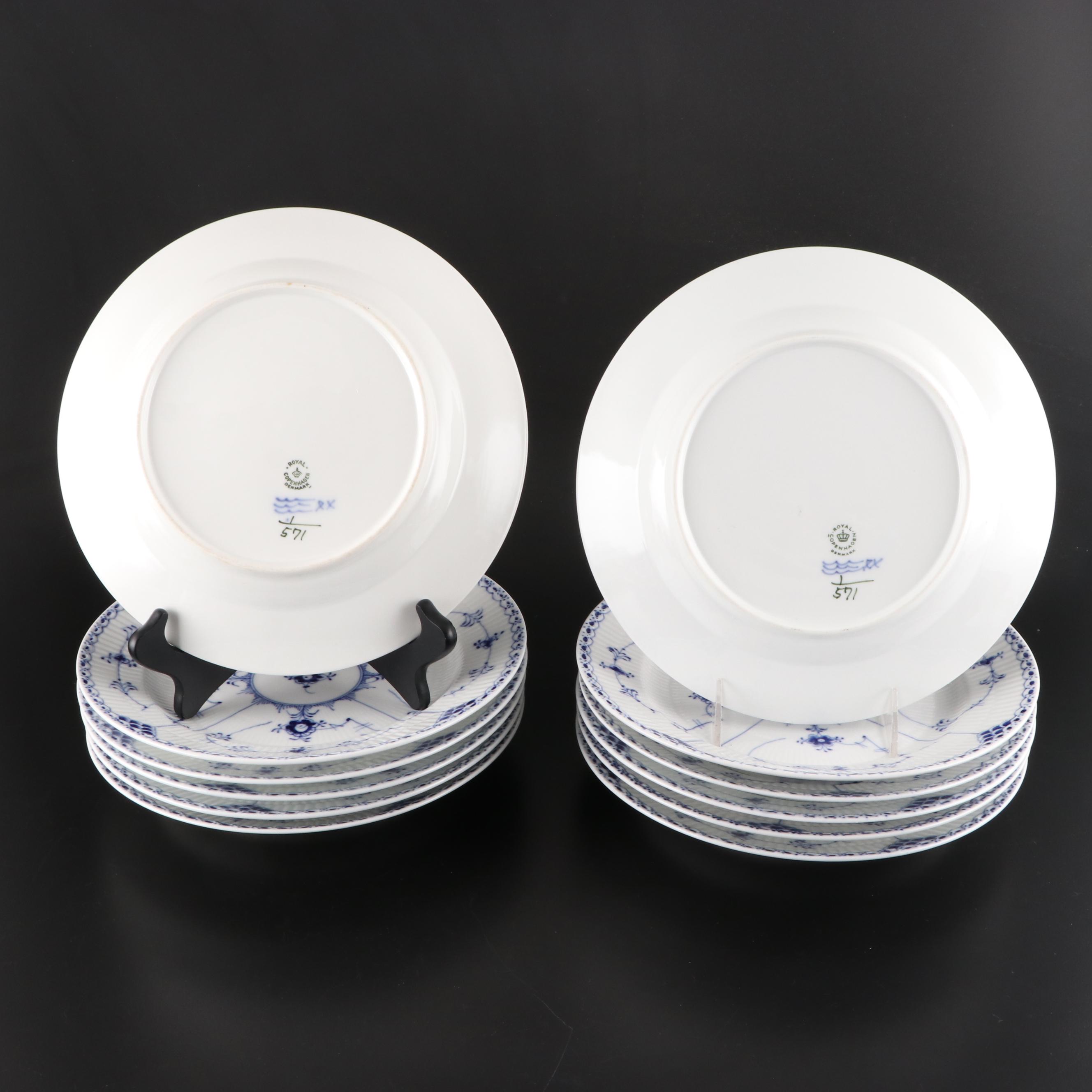 Royal Copenhagen "Blue Fluted" Porcelain Dinnerware and Coffee Service