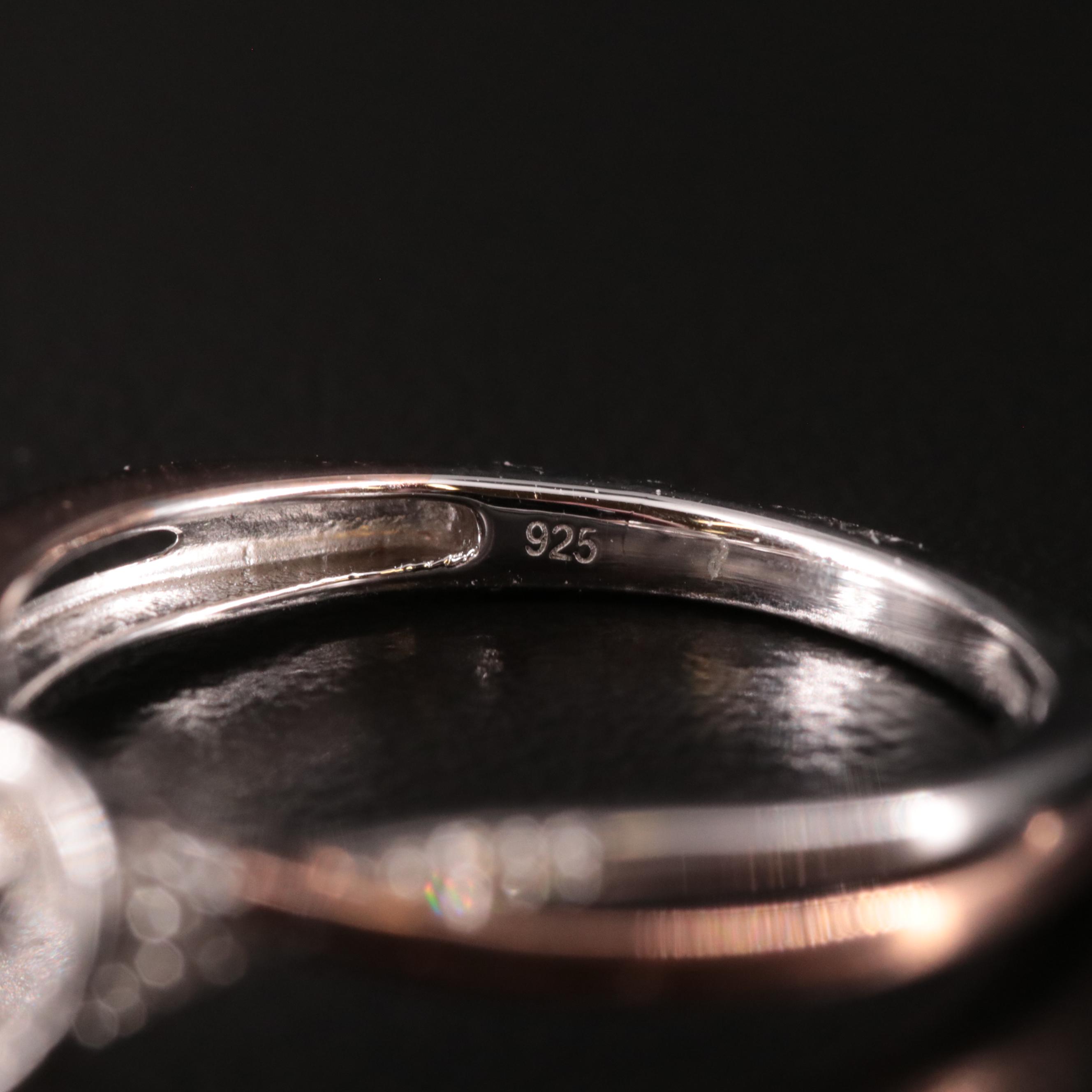 Sterling Diamond Heart Ring