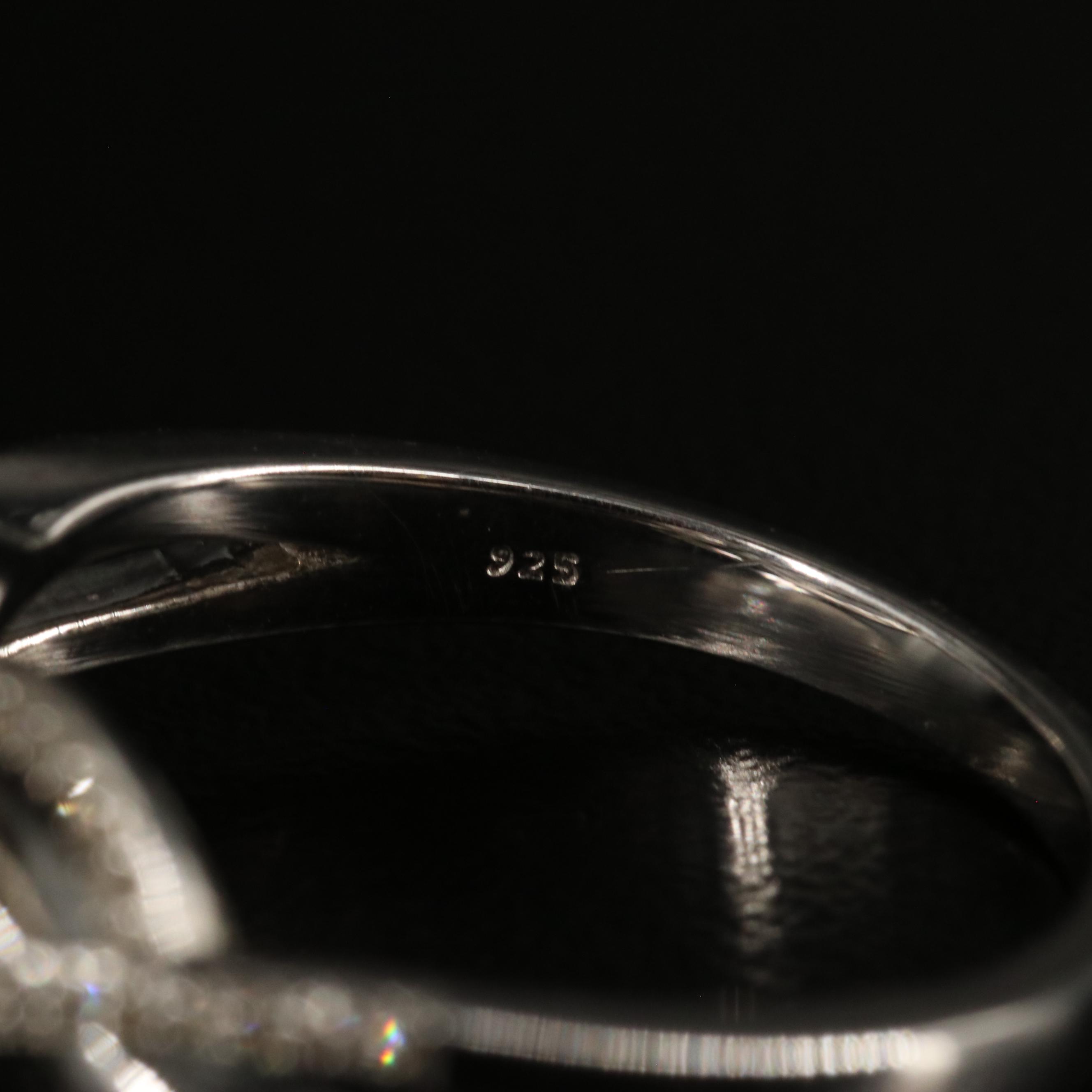 Sterling Diamond Crossover Ring