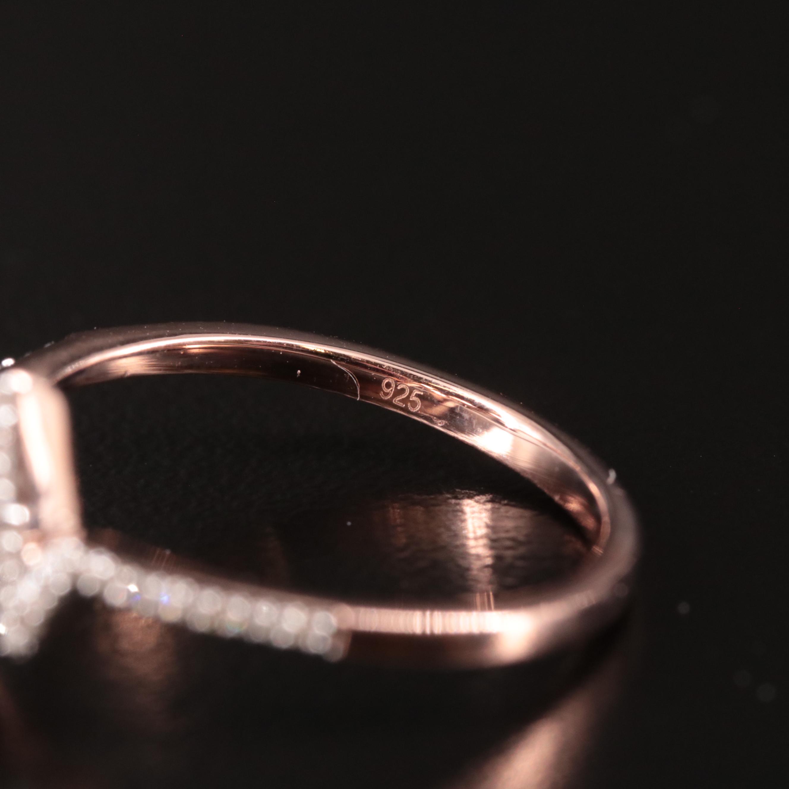 Sterling Diamond Heartbeat Ring