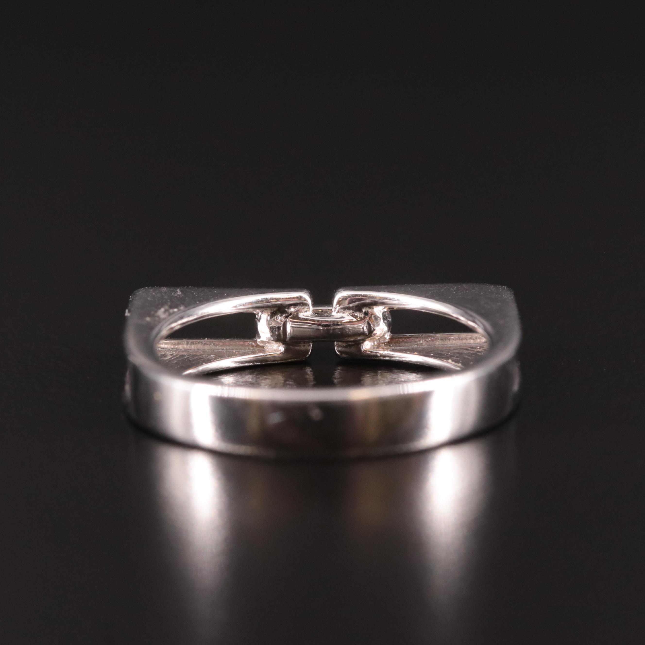 Sterling Diamond Split Shank Ring