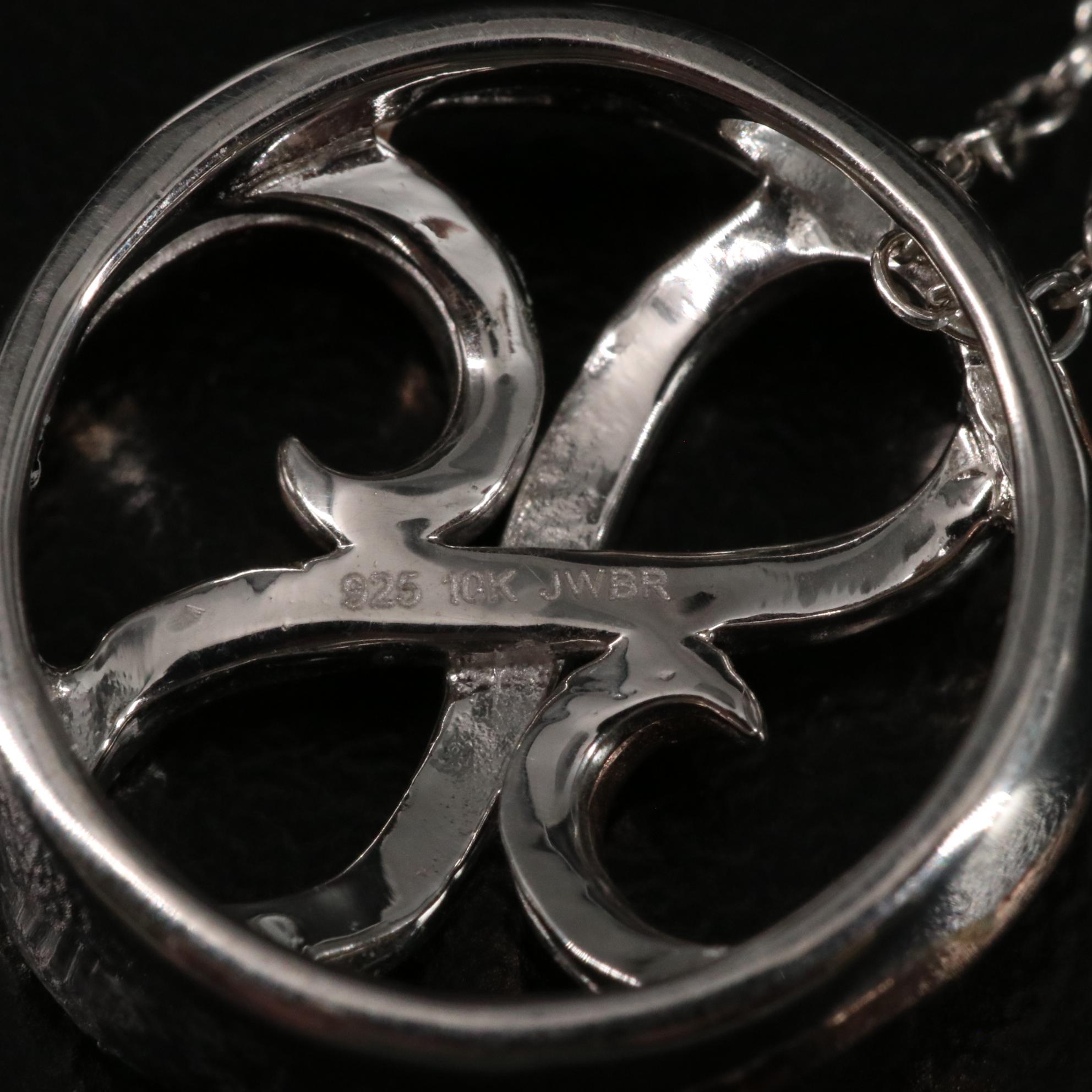 Sterling Diamond Pendant Necklace