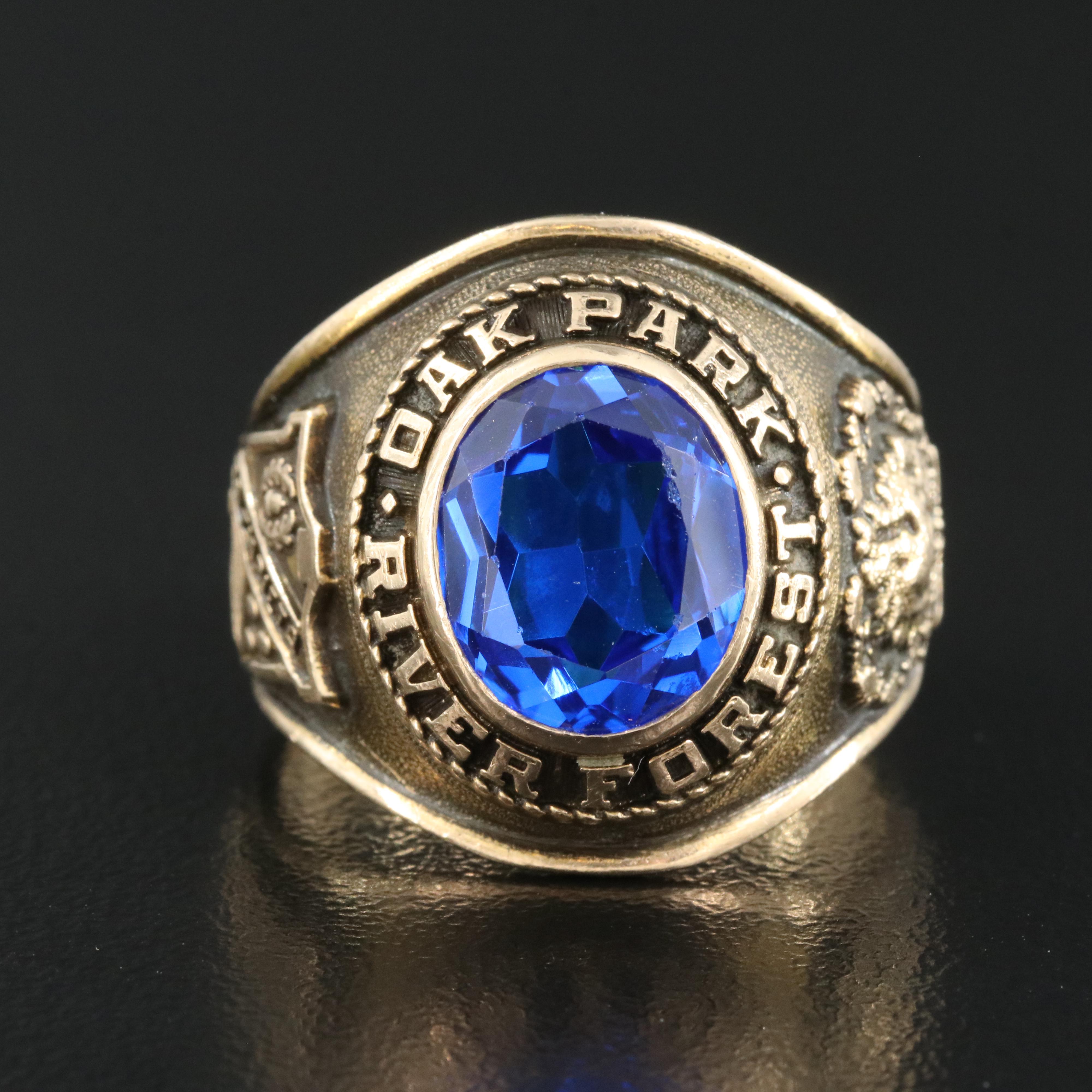 1970 Dieges & Clust 10K Spinel Class Ring