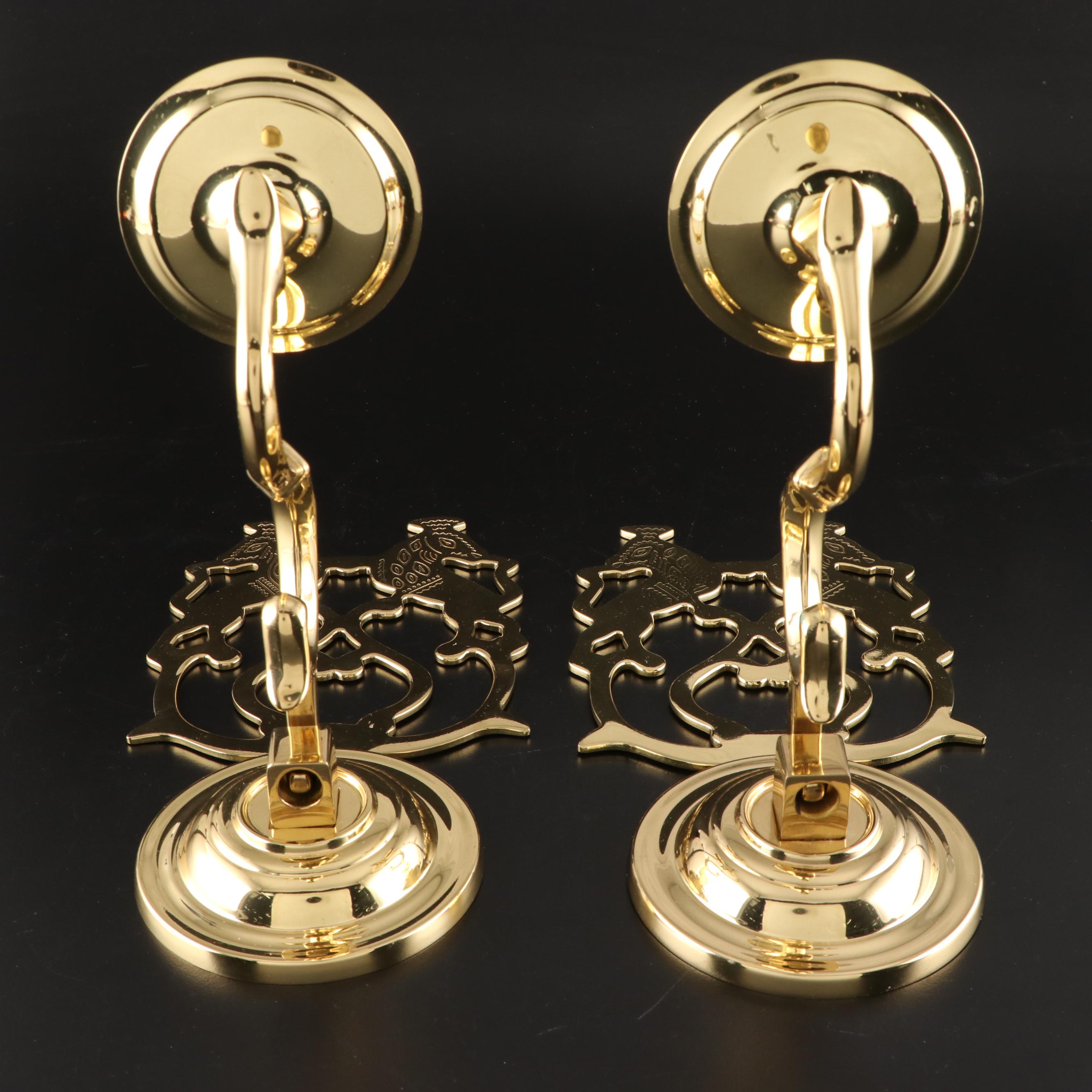 Baldwin Brass Lions Wall Candle Sconces