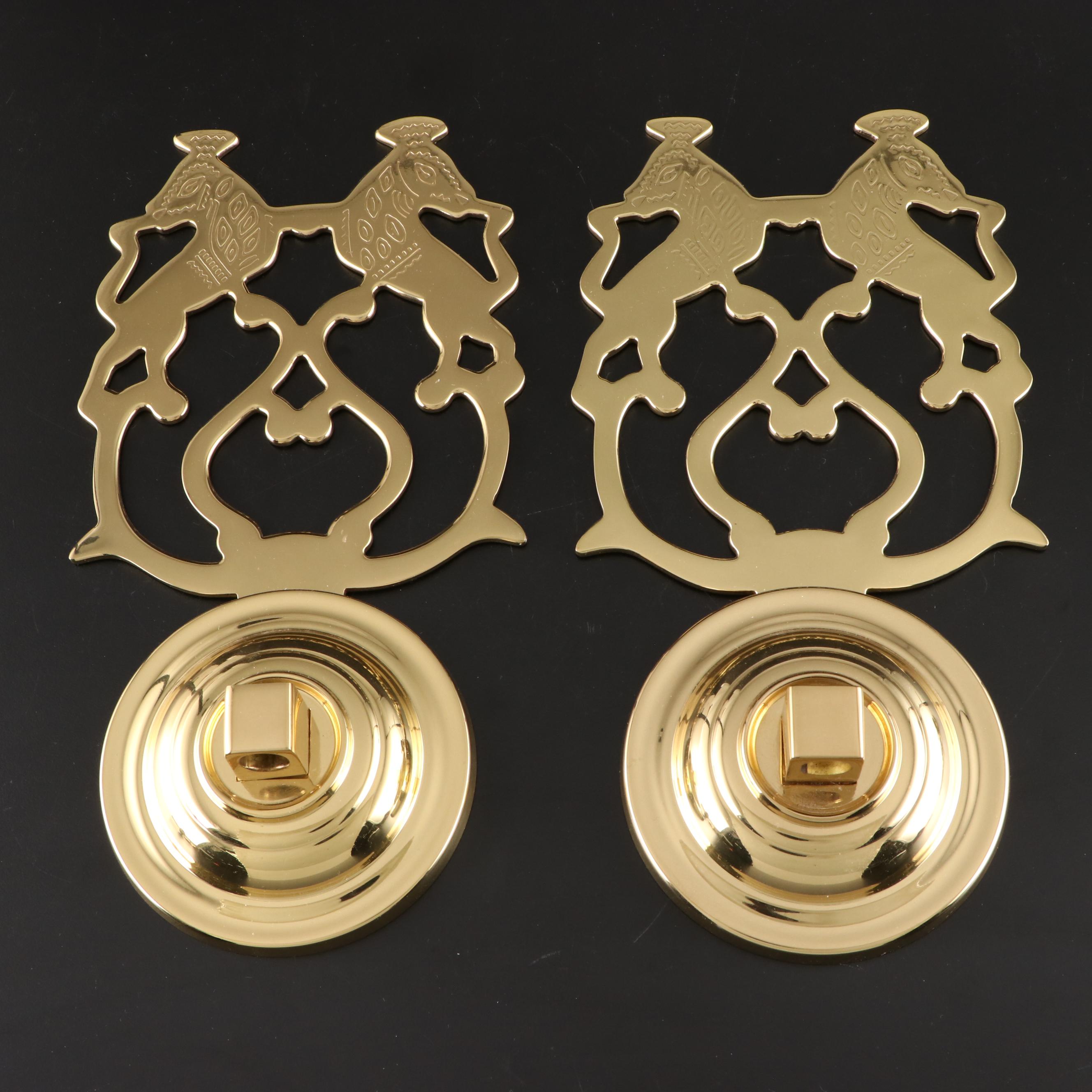 Baldwin Brass Lions Wall Candle Sconces