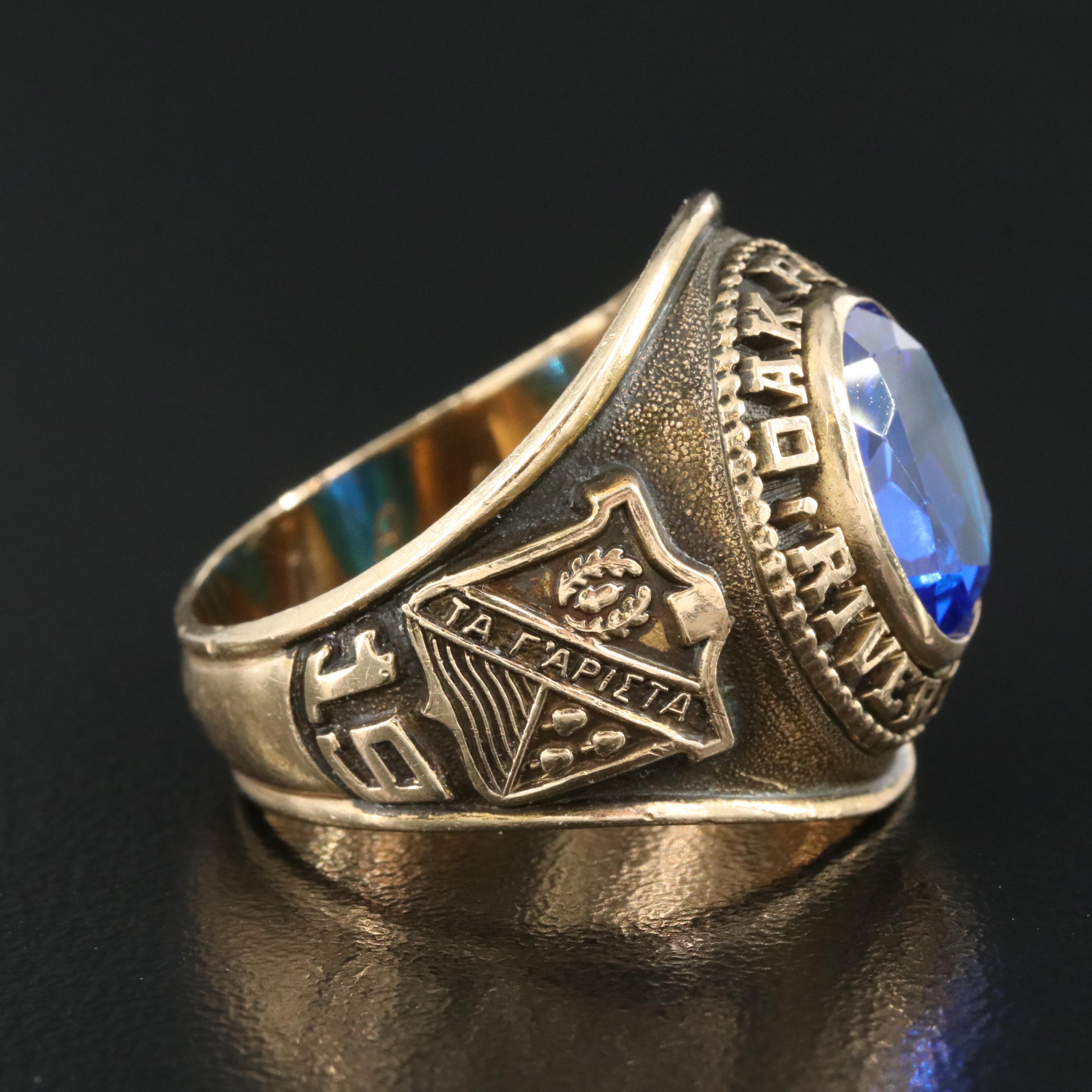 1970 Dieges & Clust 10K Spinel Class Ring