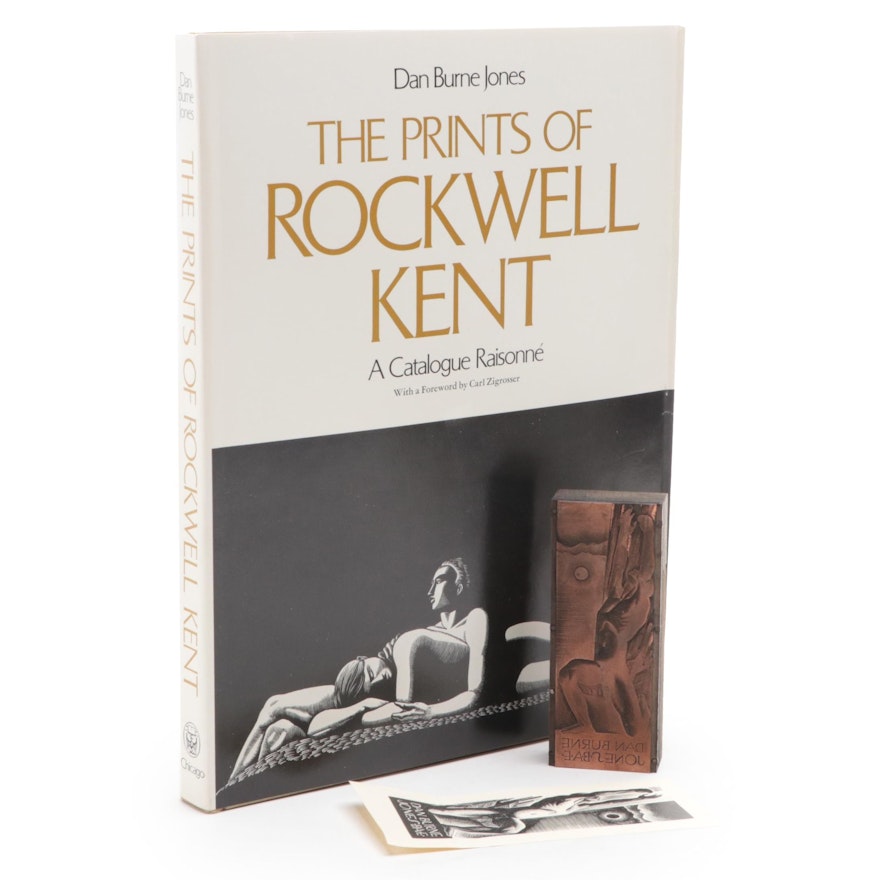 Signed "The Prints of Rockwell Kent" by Dan Burne Jones with Stamp and Bookplate