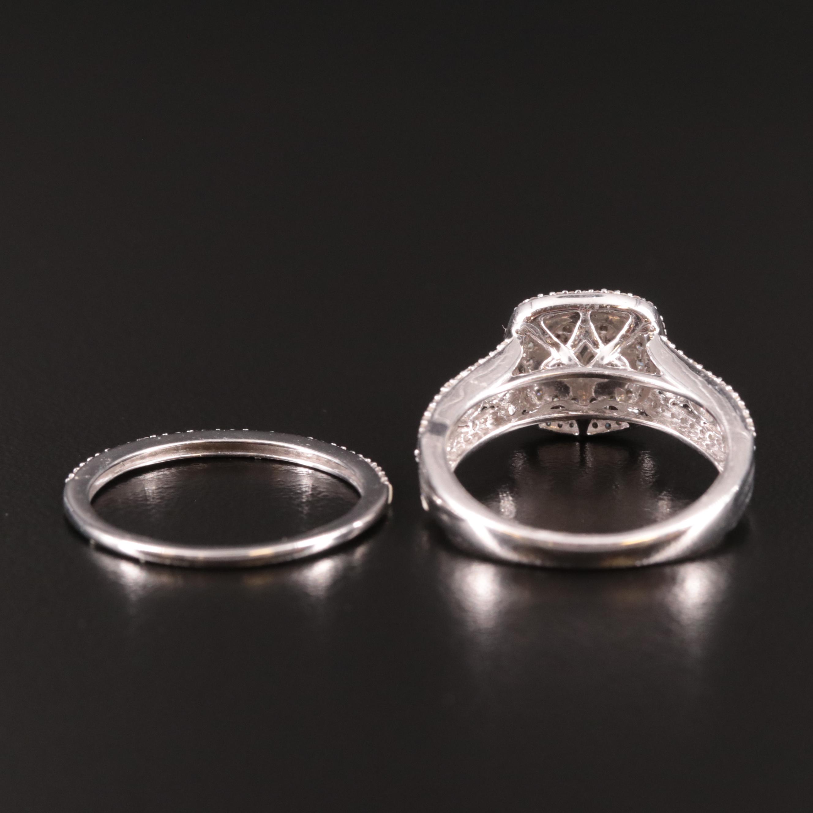 Sterling Diamond Ring and Band