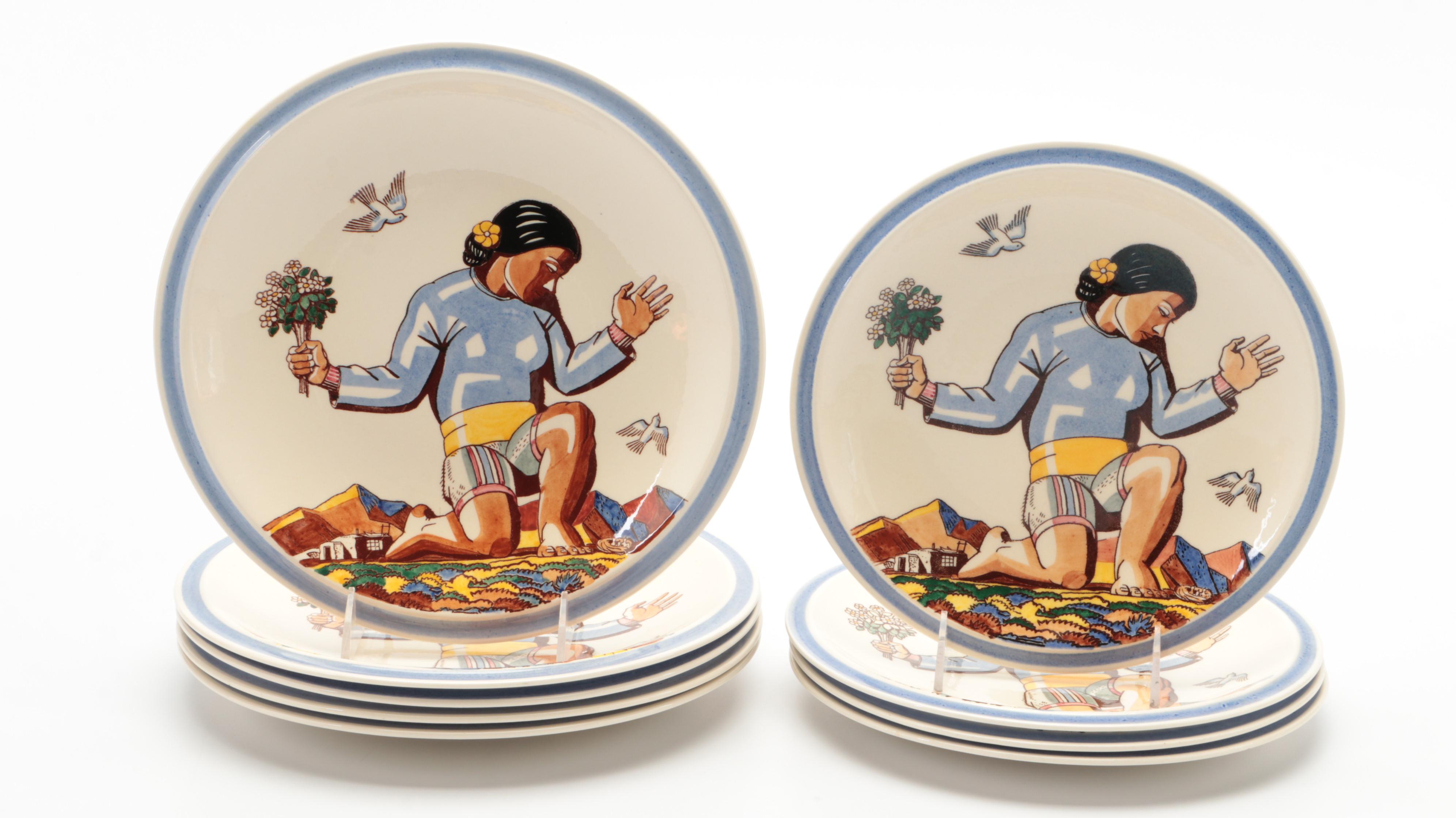 Rockwell Kent for Vernon Kilns "Salamina" Dinnerware, Mid-20th Century