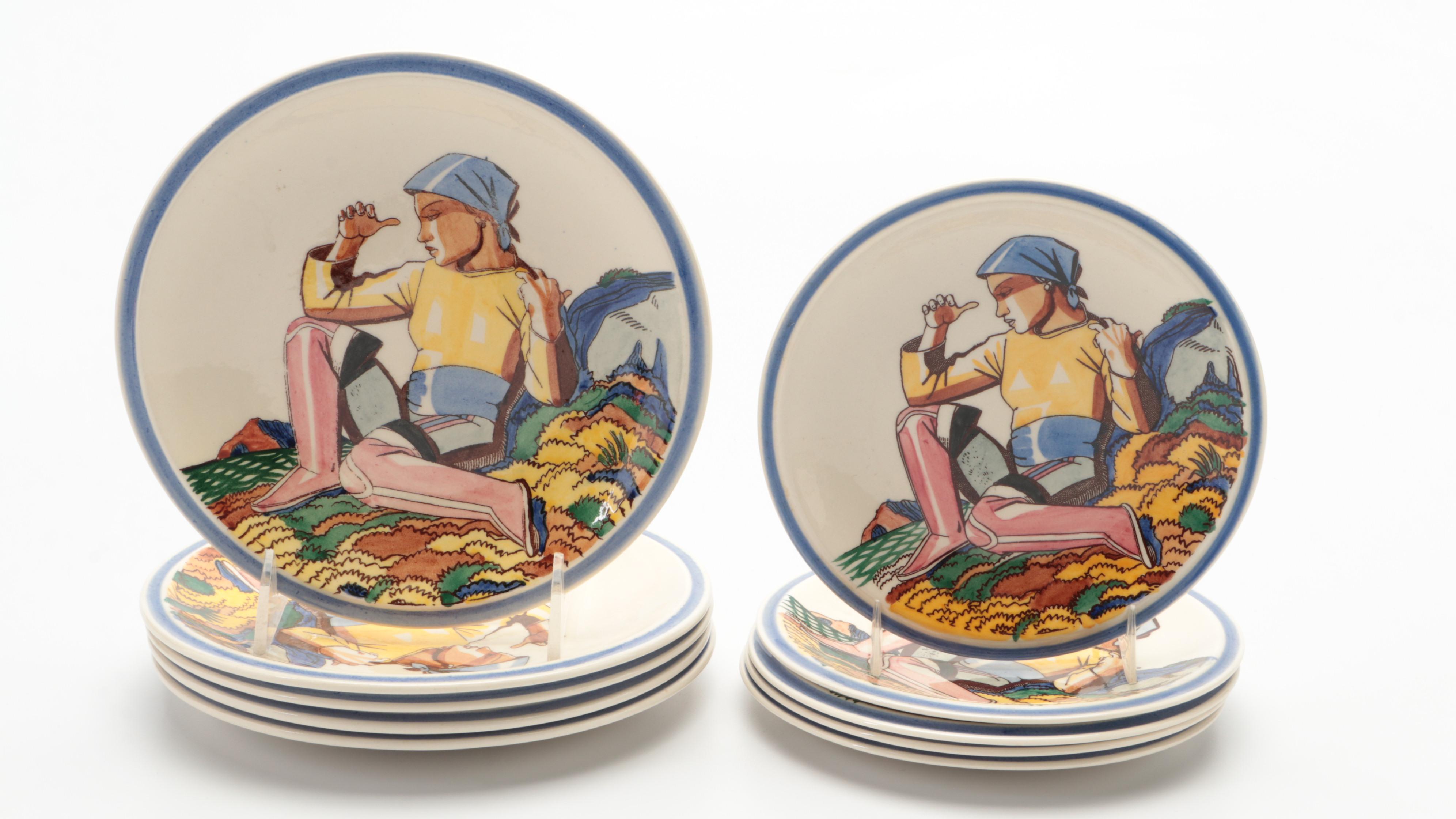 Rockwell Kent for Vernon Kilns "Salamina" Dinnerware, Mid-20th Century