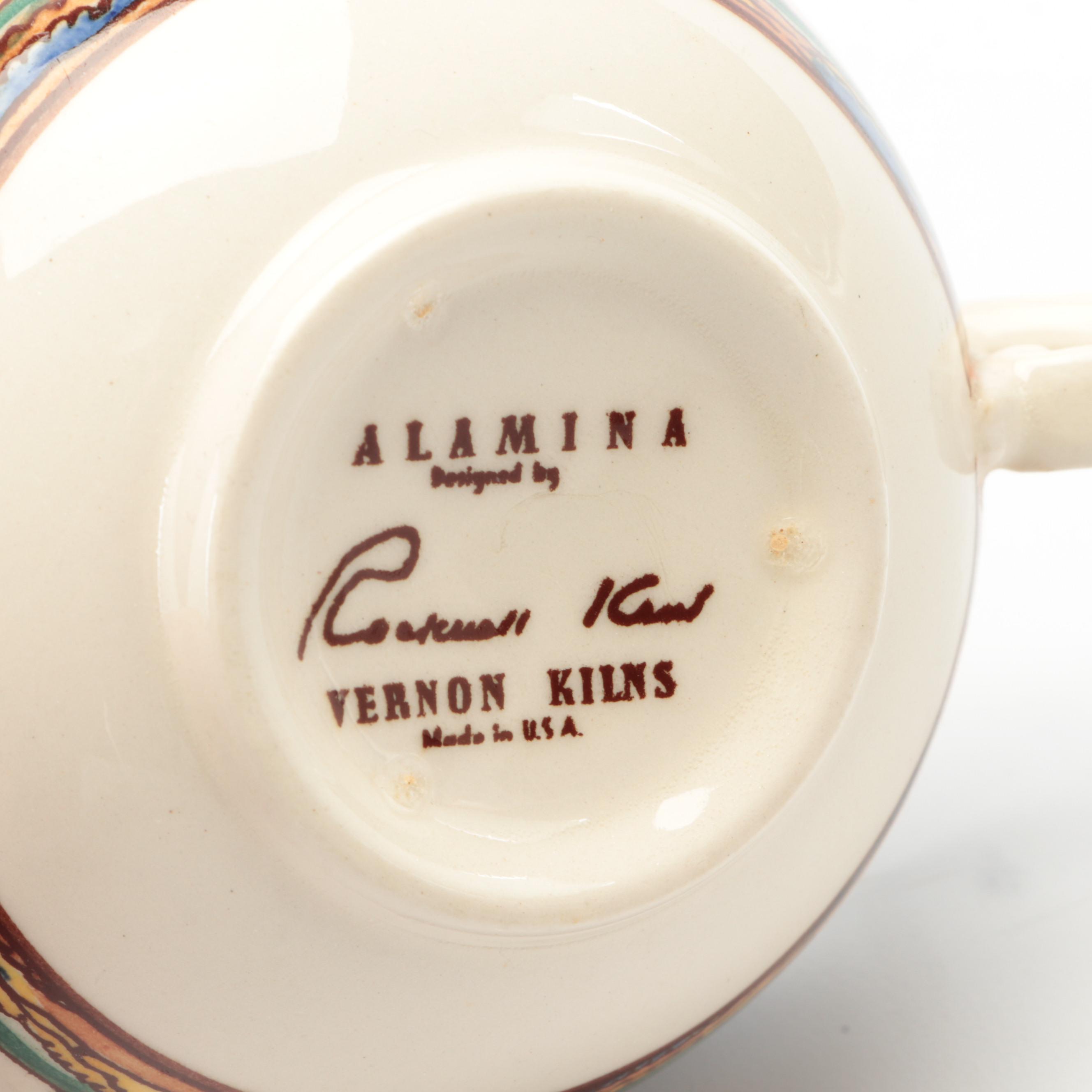 Rockwell Kent for Vernon Kilns "Salamina" Dinnerware, Mid-20th Century