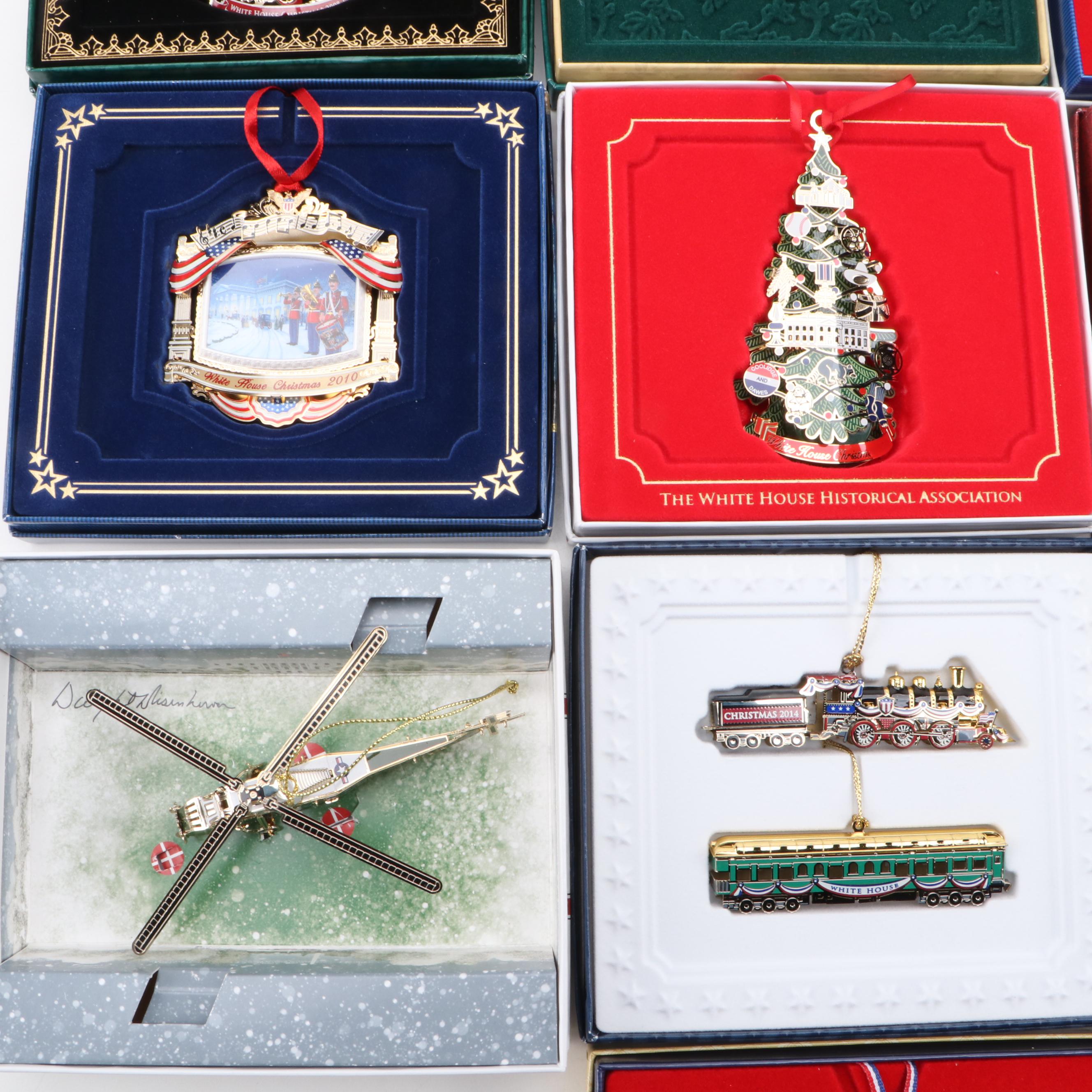 White House Historical Association Christmas and More Ornaments, 1989-2019