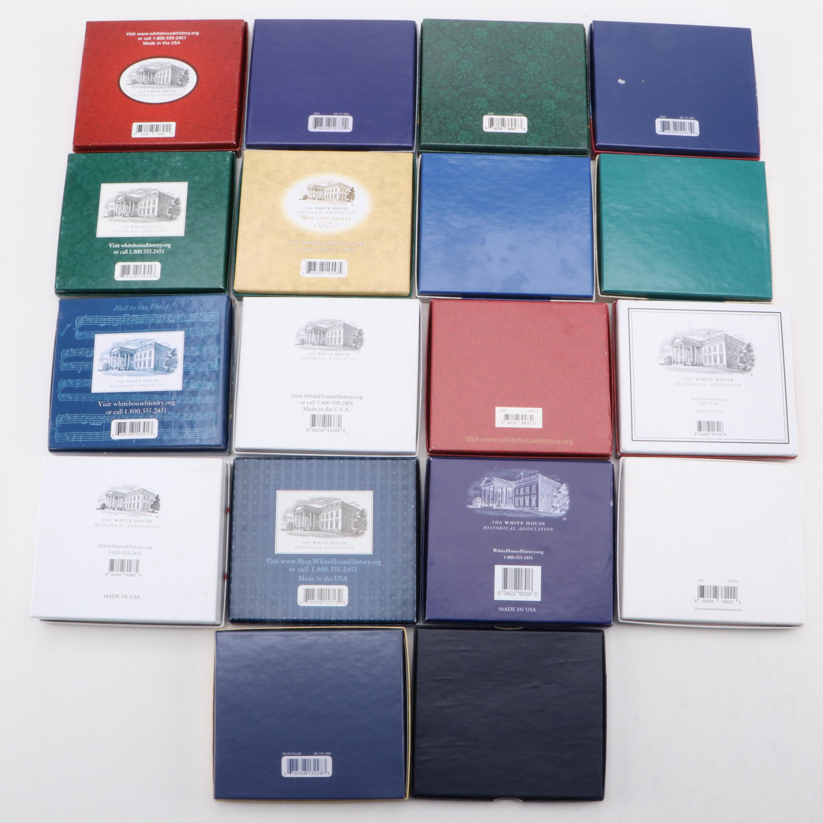 White House Historical Association Christmas and More Ornaments, 1989-2019