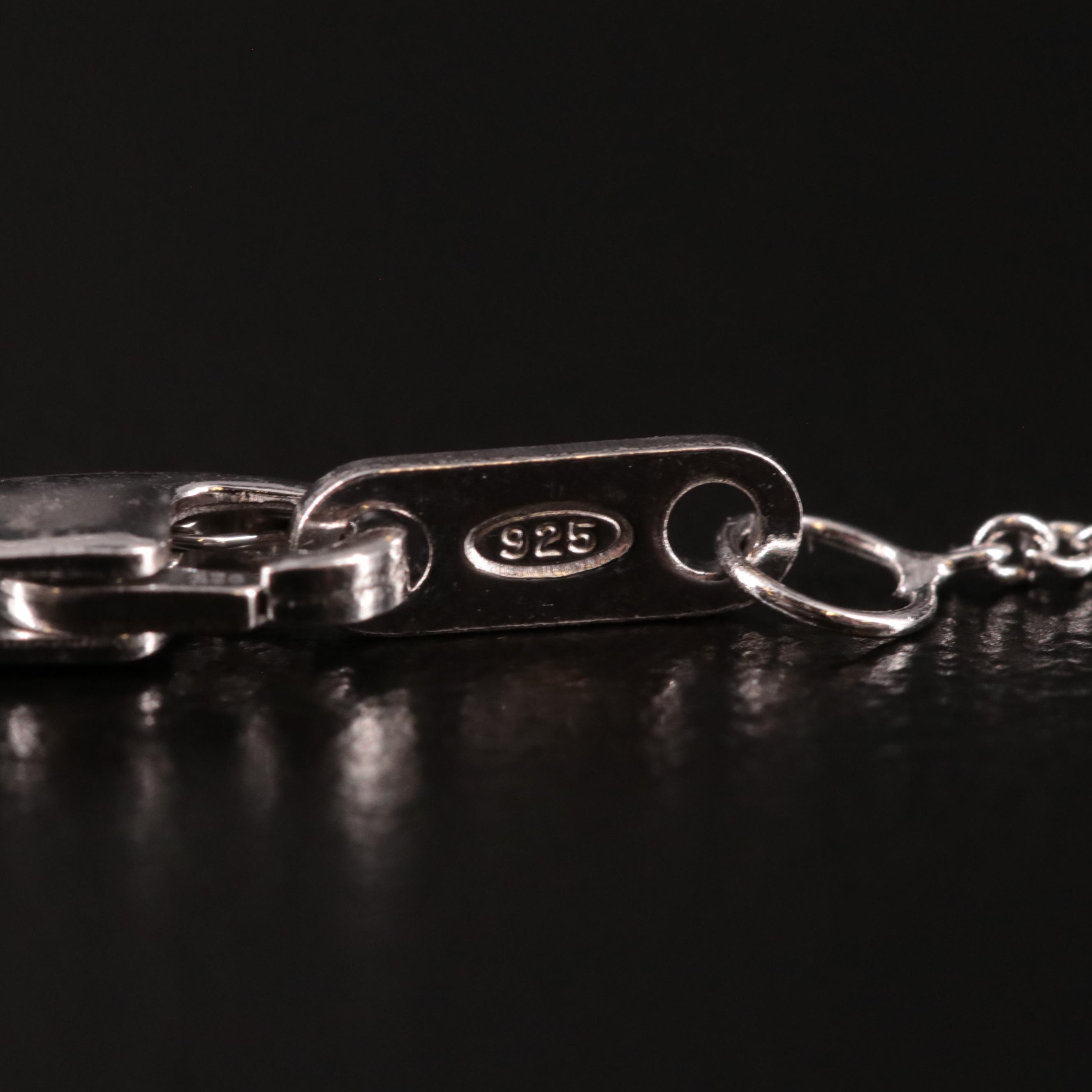 Sterling Diamond Heart Pendant Necklace