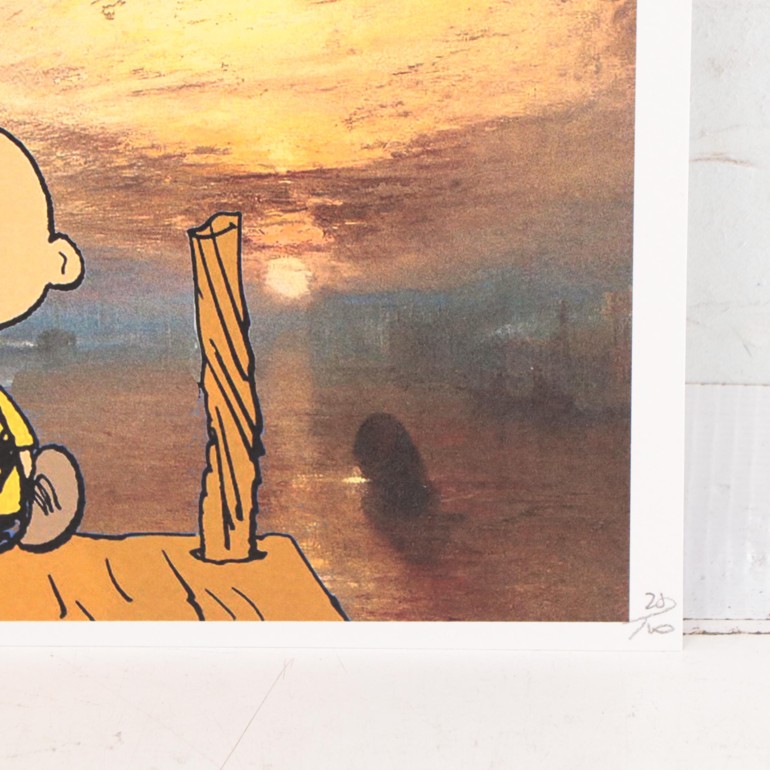 Death NYC Pop Art Graphic Print of Peanuts and JMW Turner, 2022