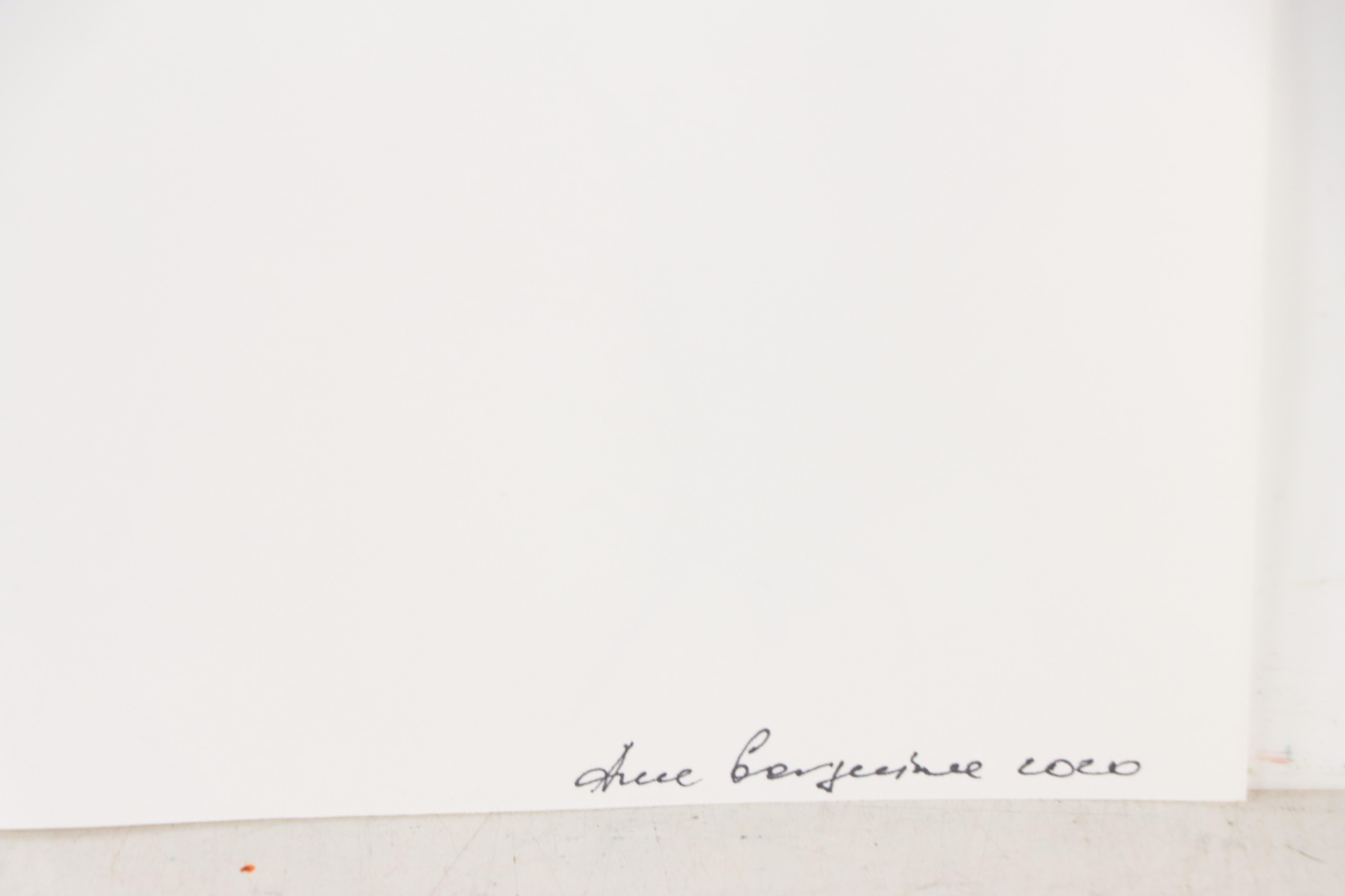 Anne Gorywine Watercolor Painting of Feathers, 2020