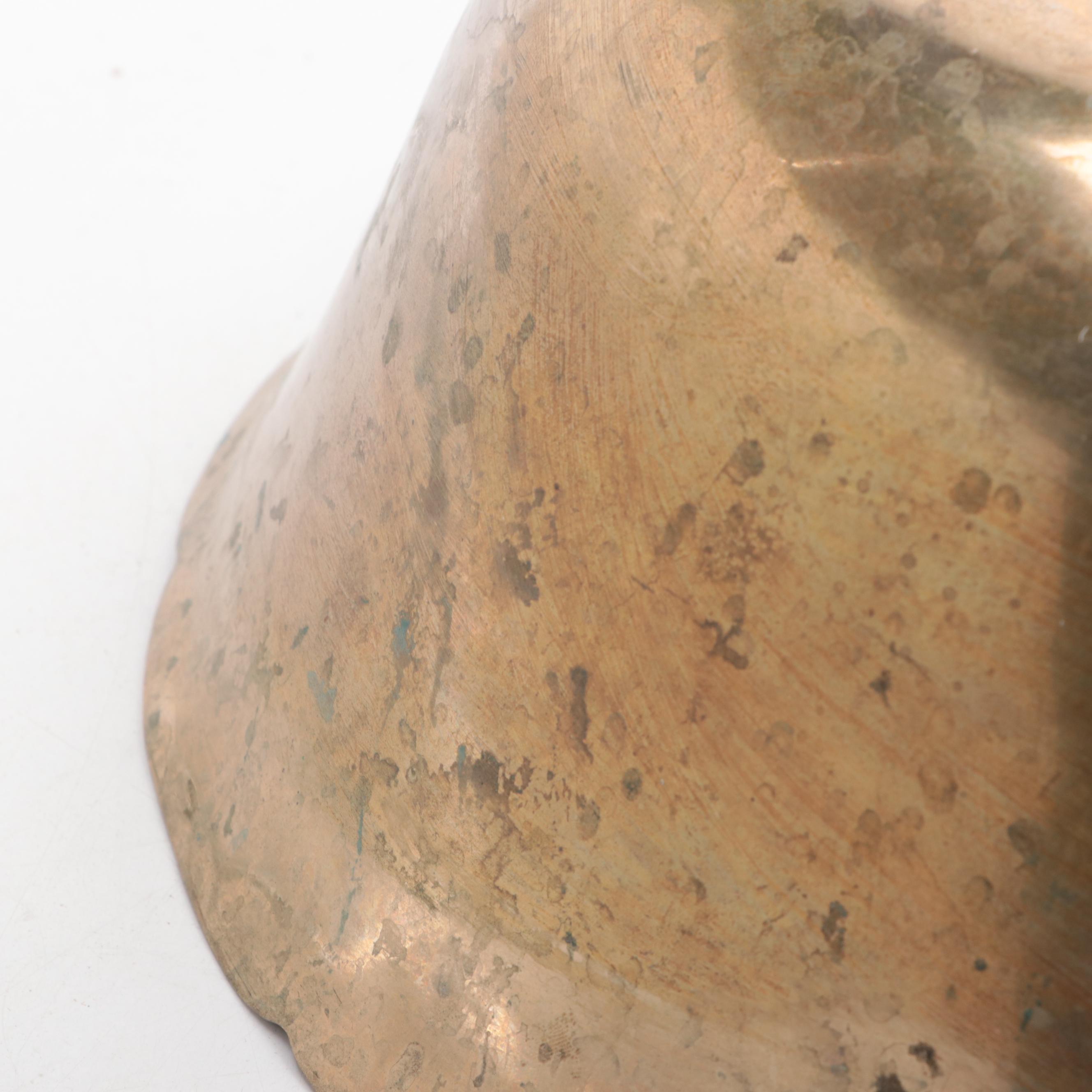 Brass Scalloped Rimmed Decorative Bowl, 20th Century