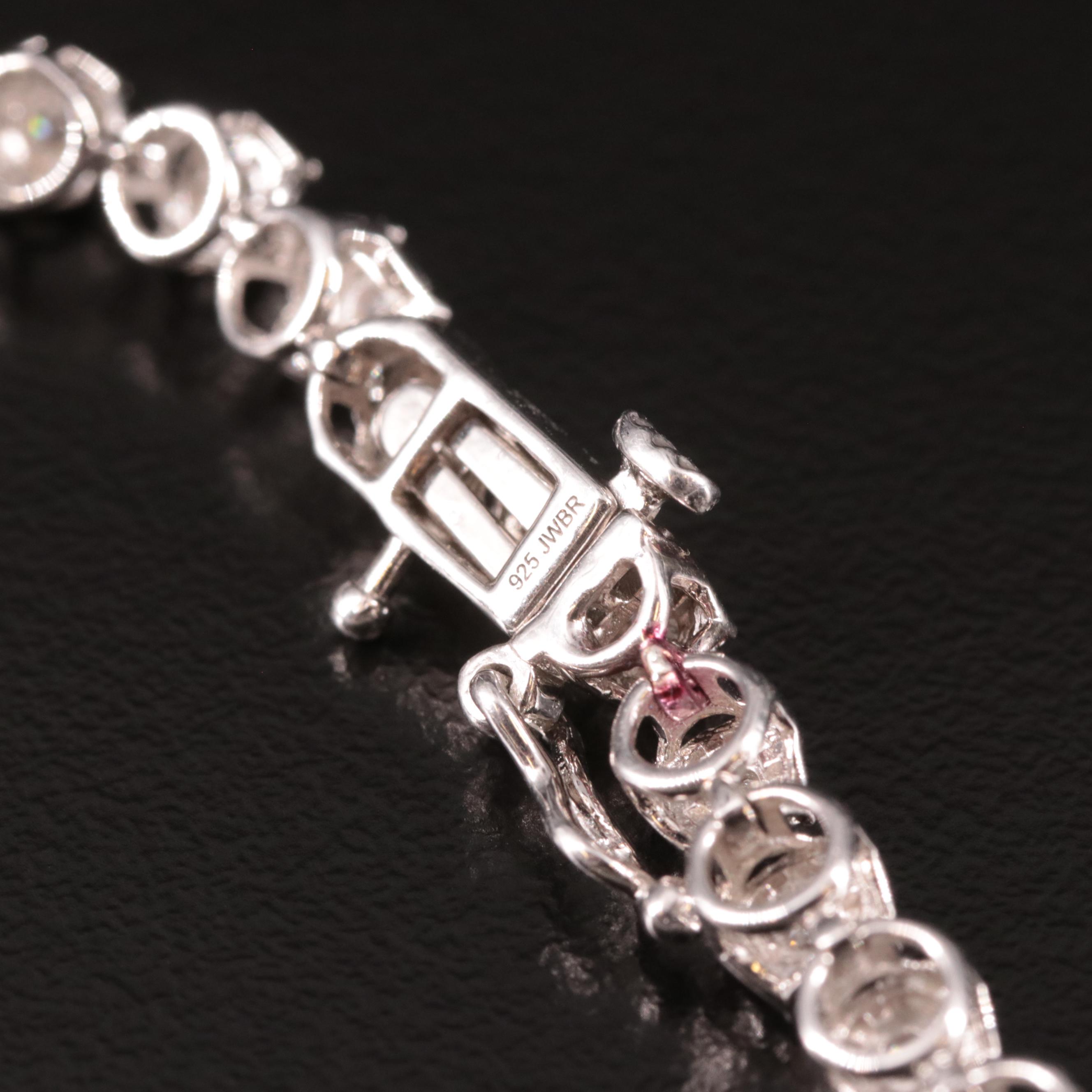 Sterling 1.02 CTW Diamond Illusion Set Line Bracelet