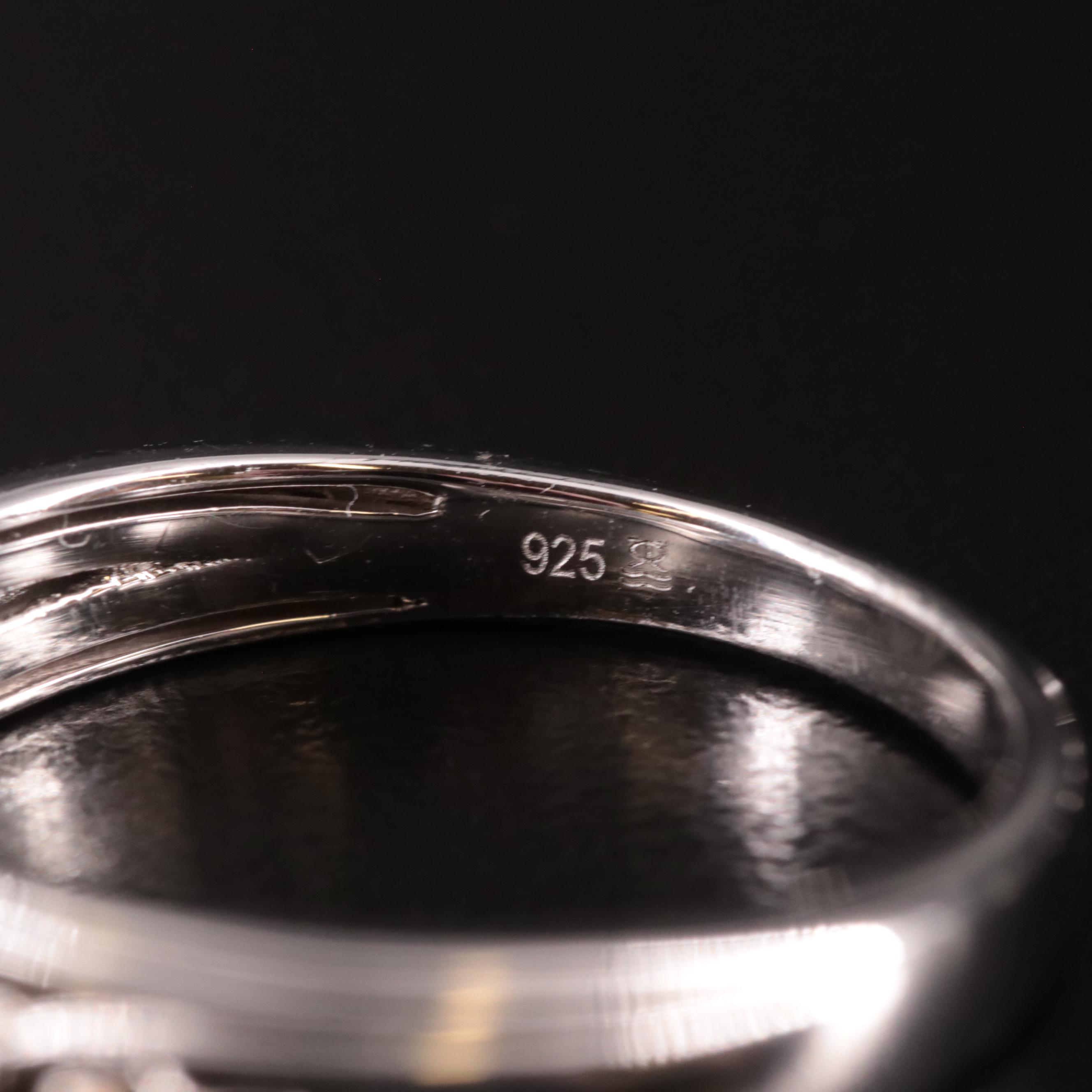 Sterling Diamond Rings with Cross Accents