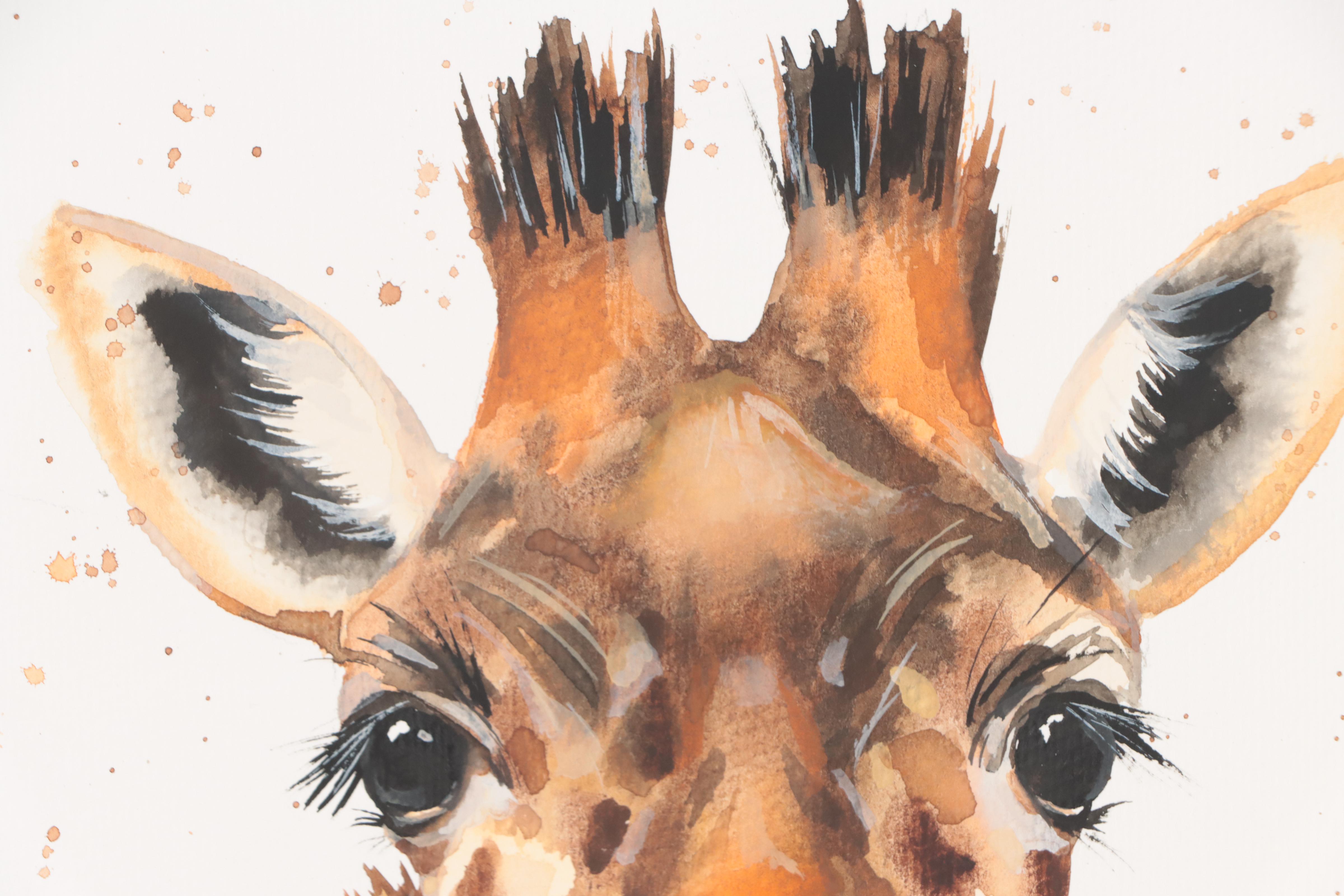 Anne Gorywine Watercolor Painting of Giraffe, 2022