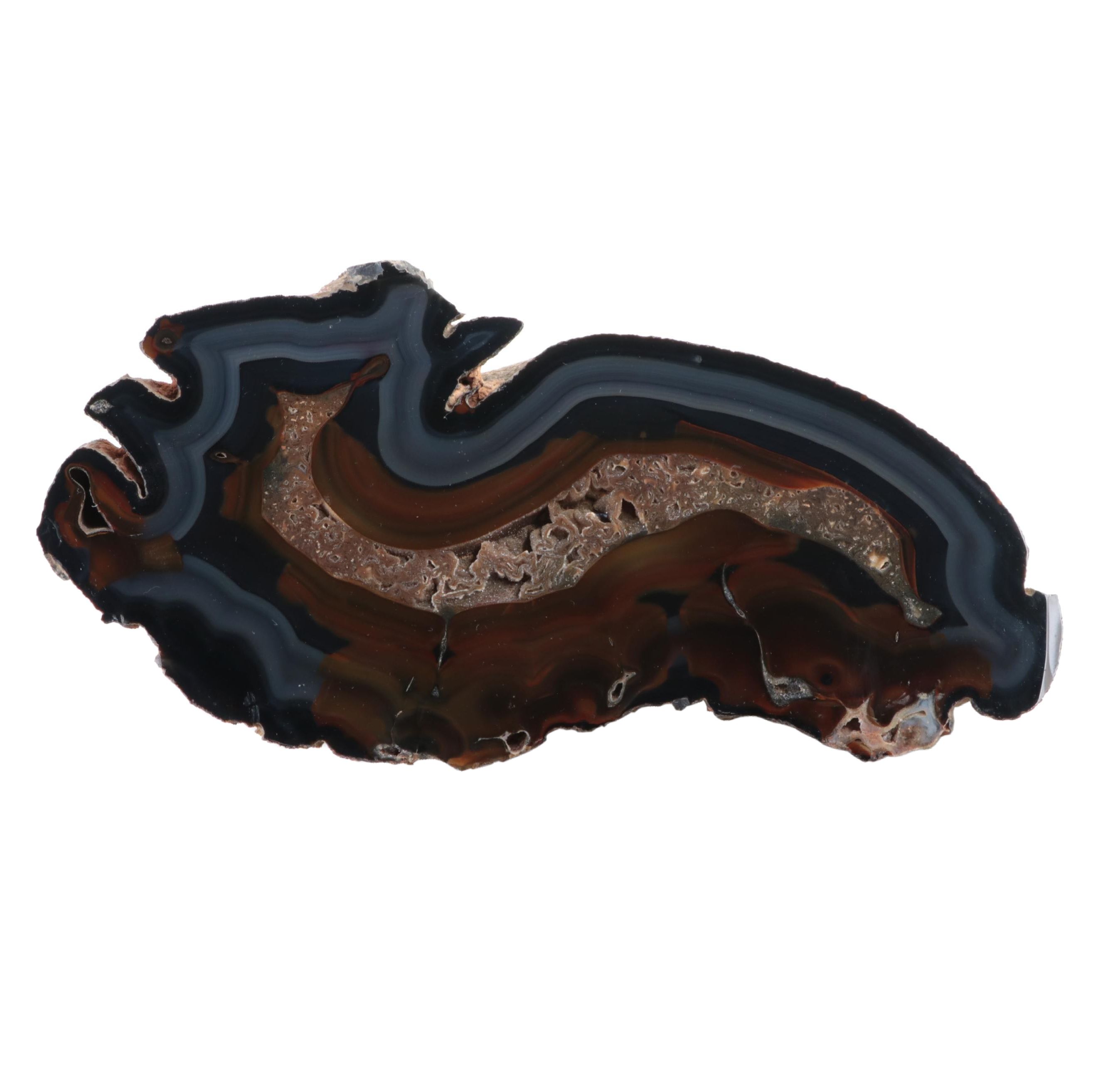 Partially Polished Agate Specimen