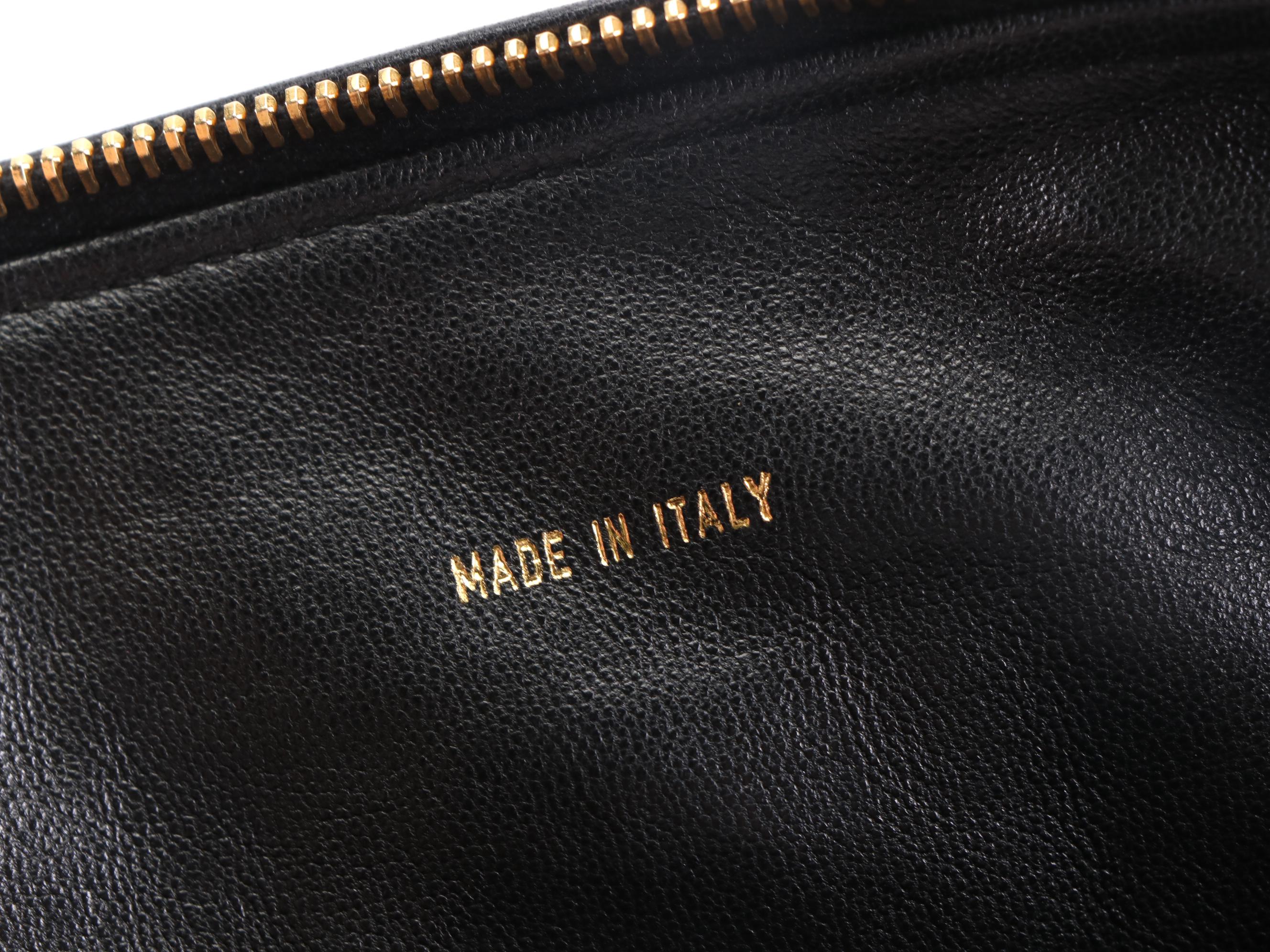 Chanel Quilted Shoulder Bag in Black Lambskin Leather