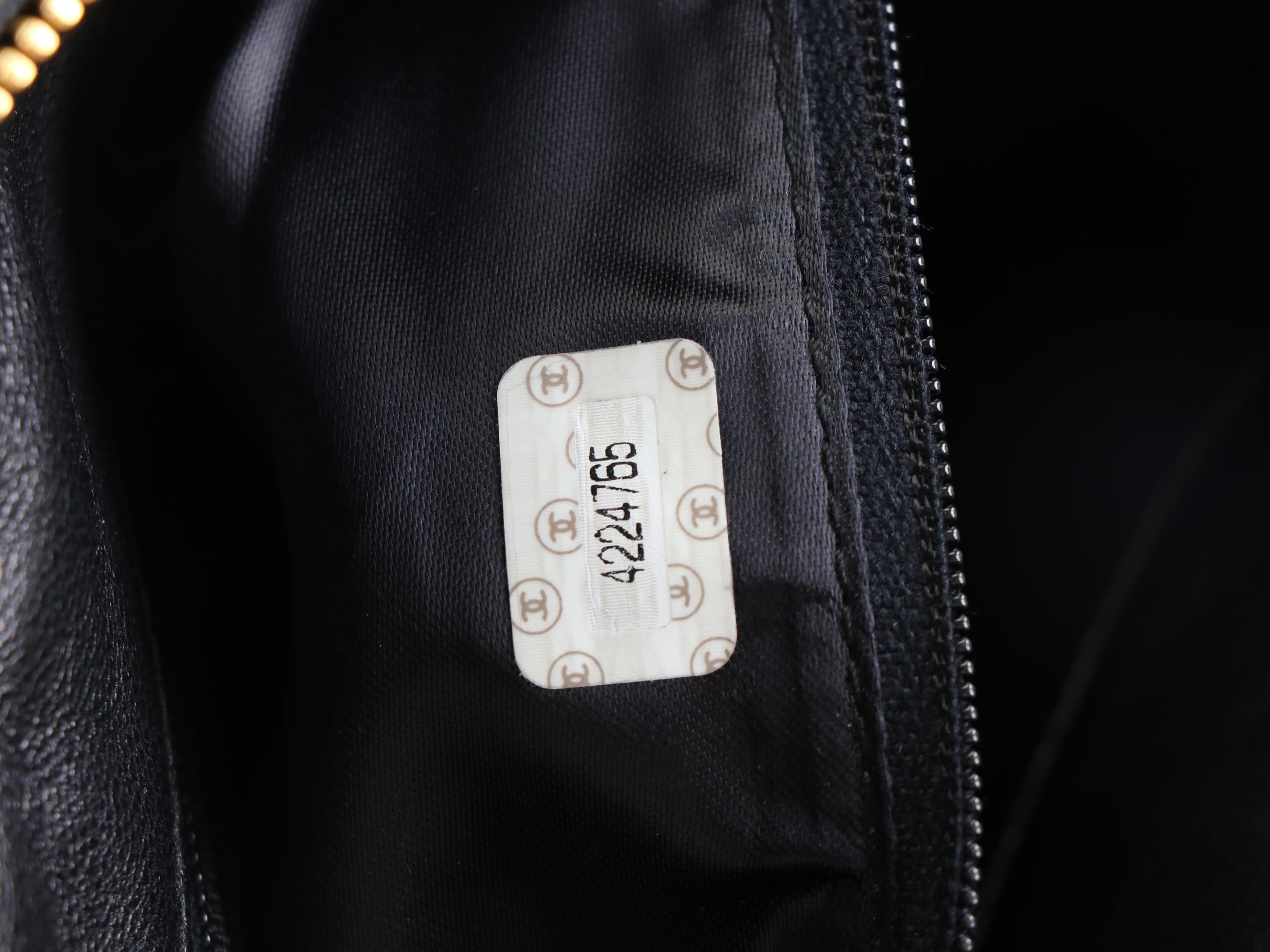 Chanel Quilted Shoulder Bag in Black Lambskin Leather