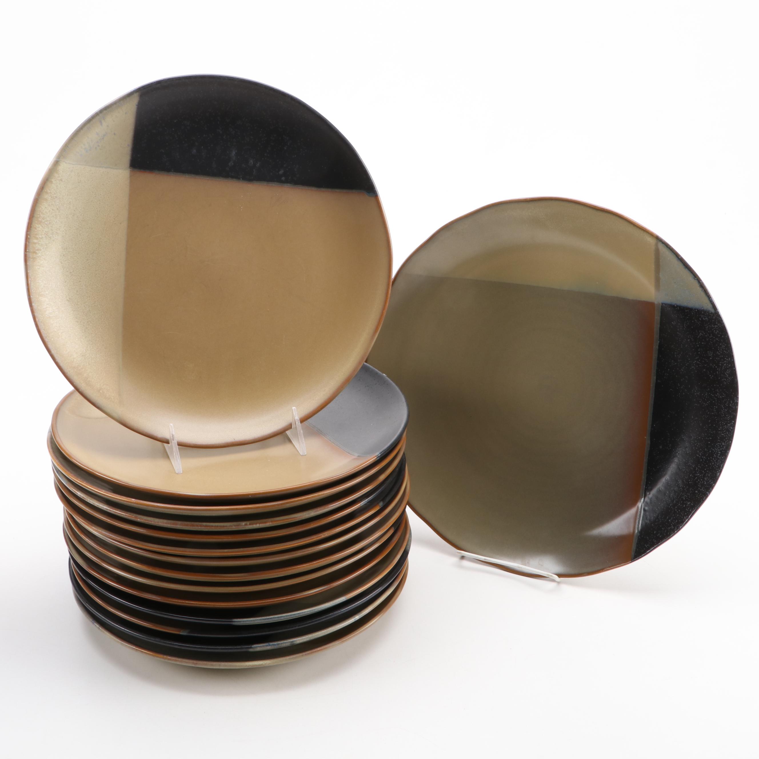 Sango "Gold Dust Black" Earthenware Dinnerware, 2004-2009
