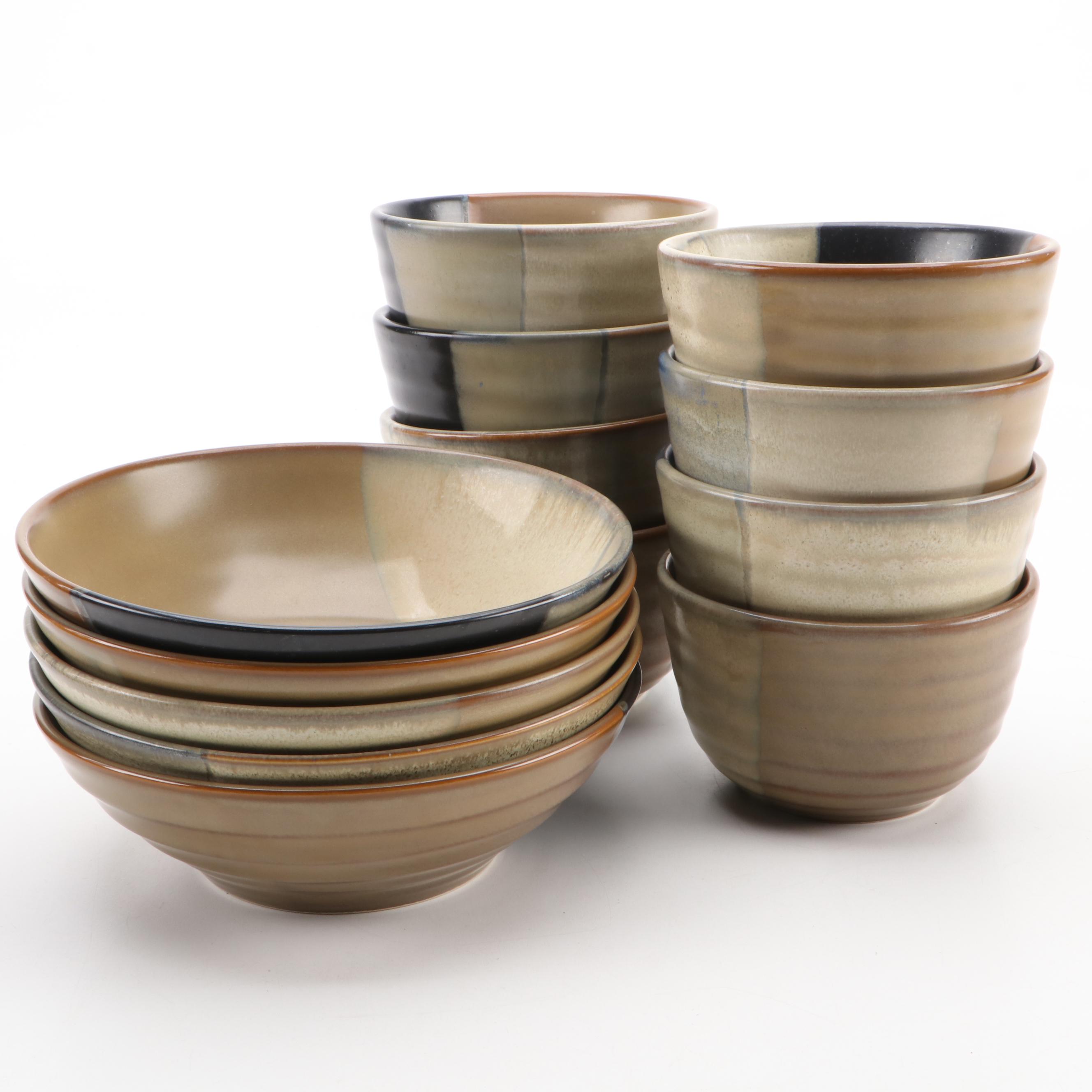 Sango "Gold Dust Black" Earthenware Dinnerware, 2004-2009
