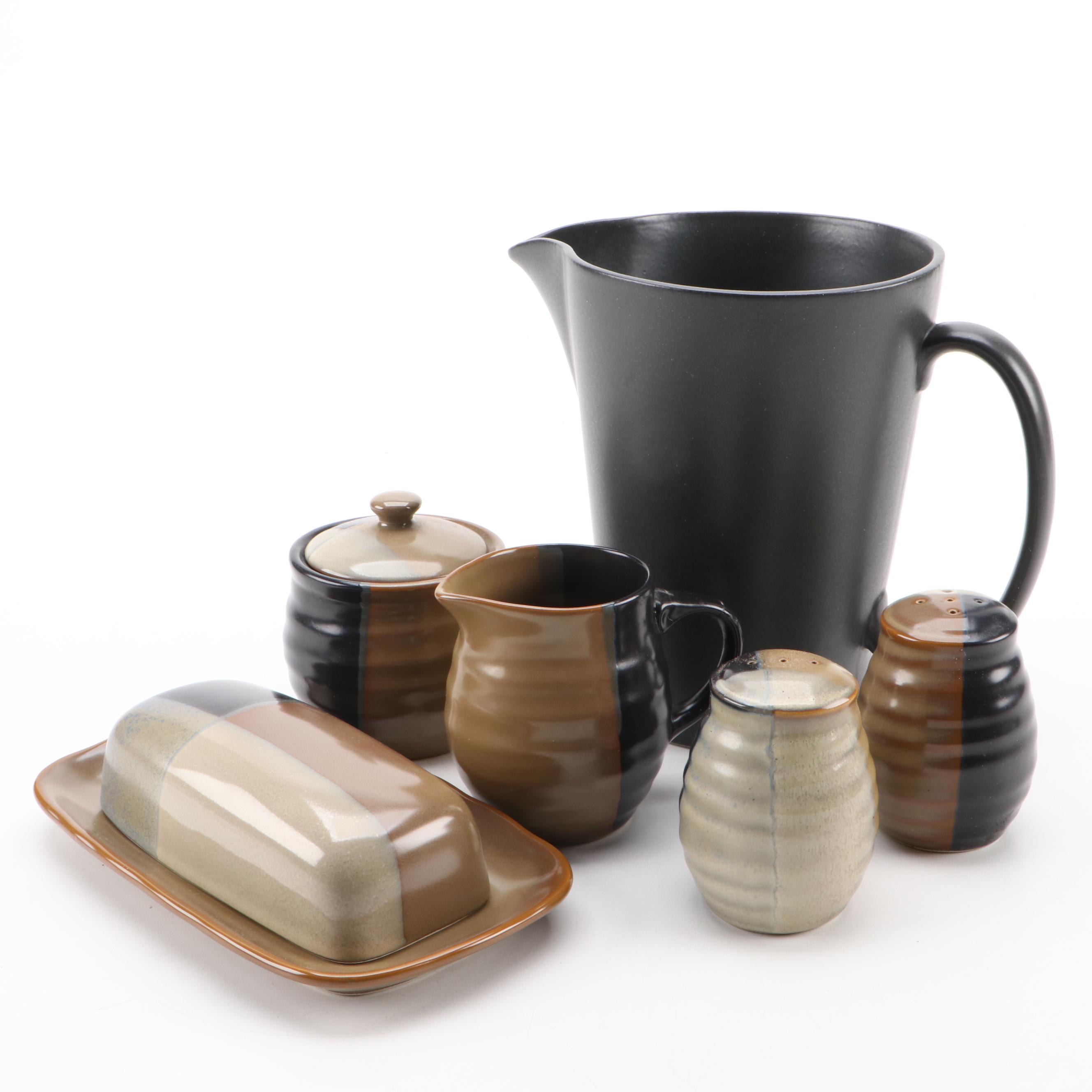 Sango "Gold Dust Black" Earthenware Dinnerware, 2004-2009